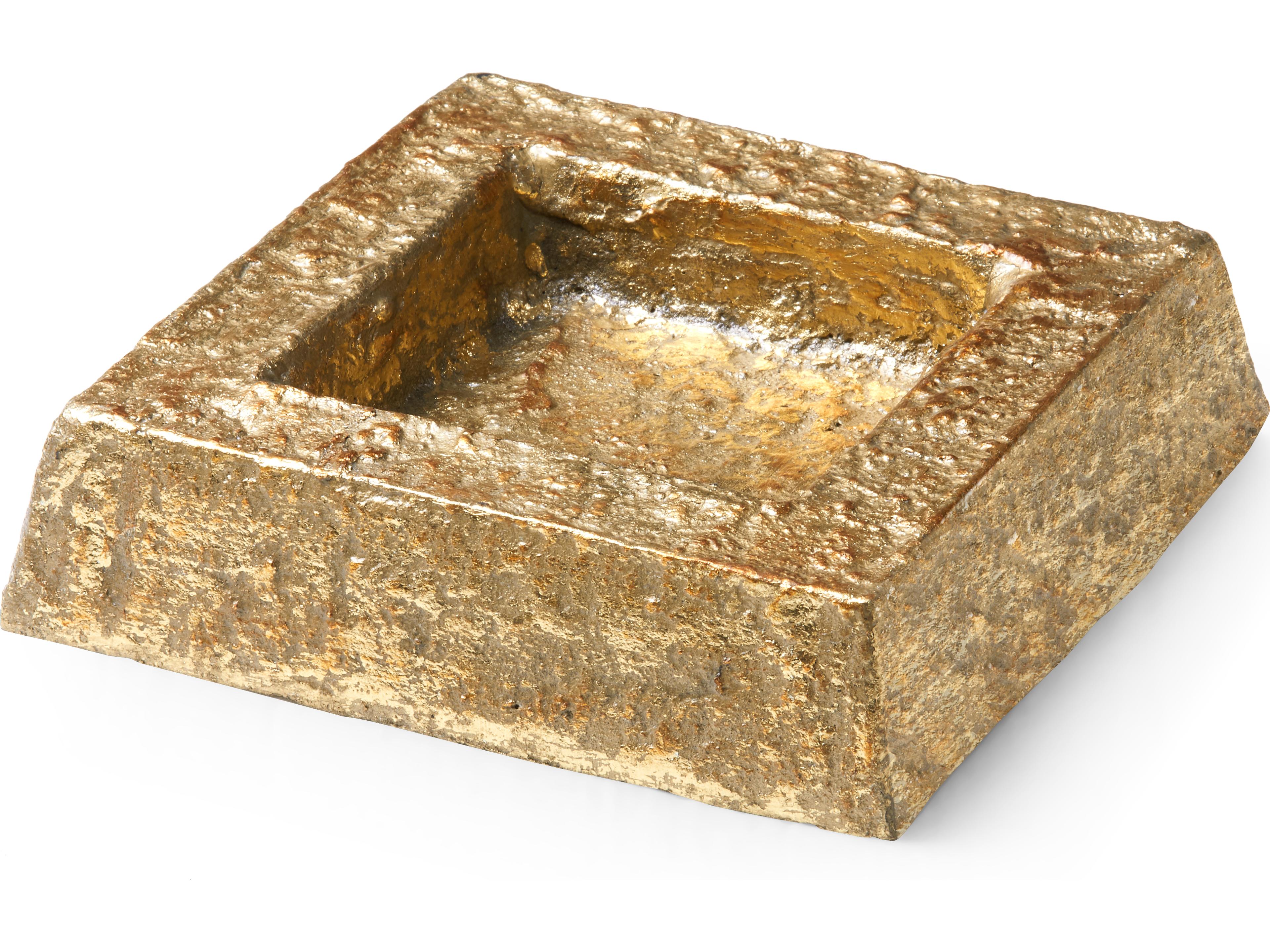 Villa & House Gold Leaf Square Bowl