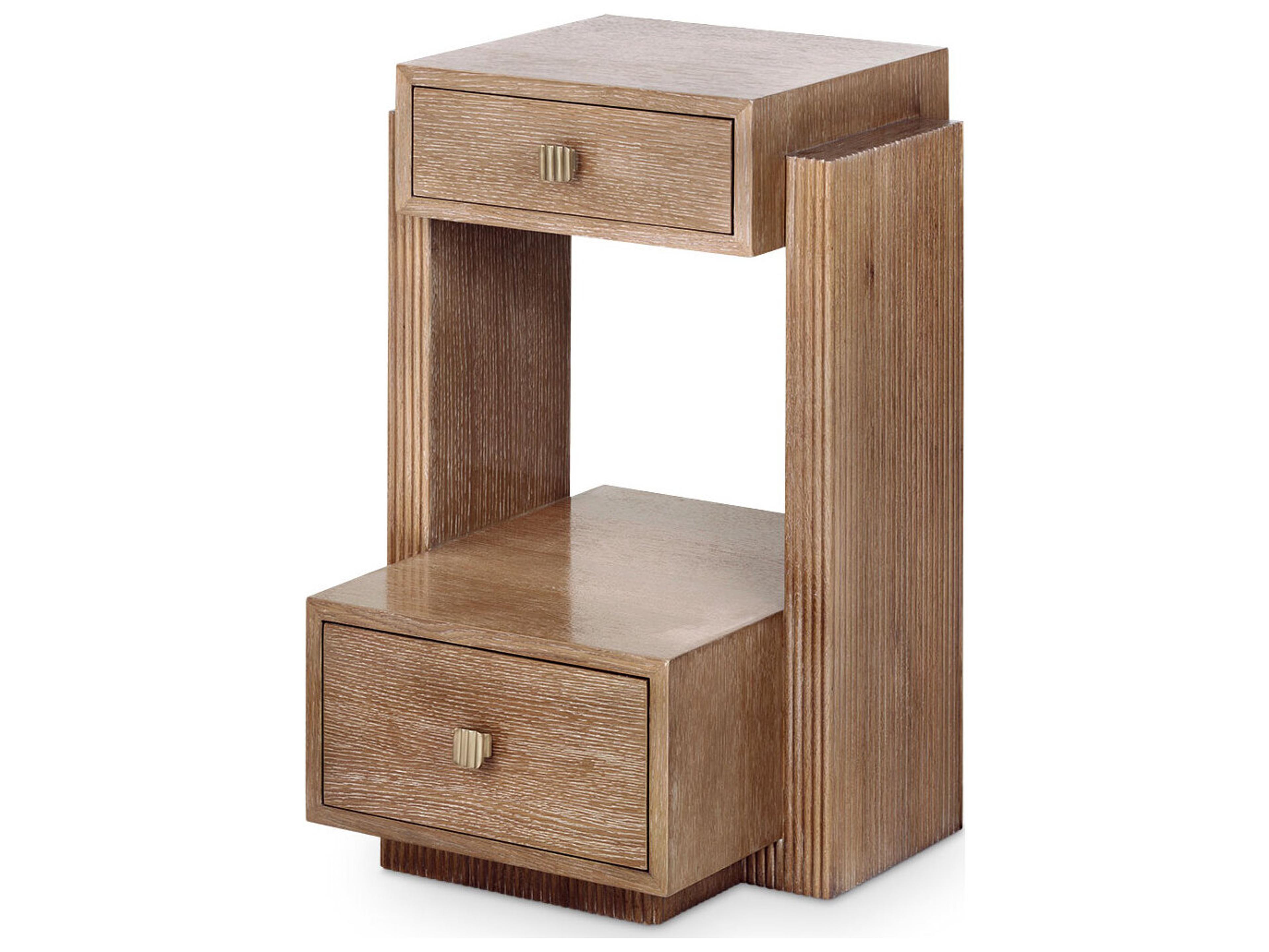 Villa & House Warren 2-Drawers Oak Wood Nightstand