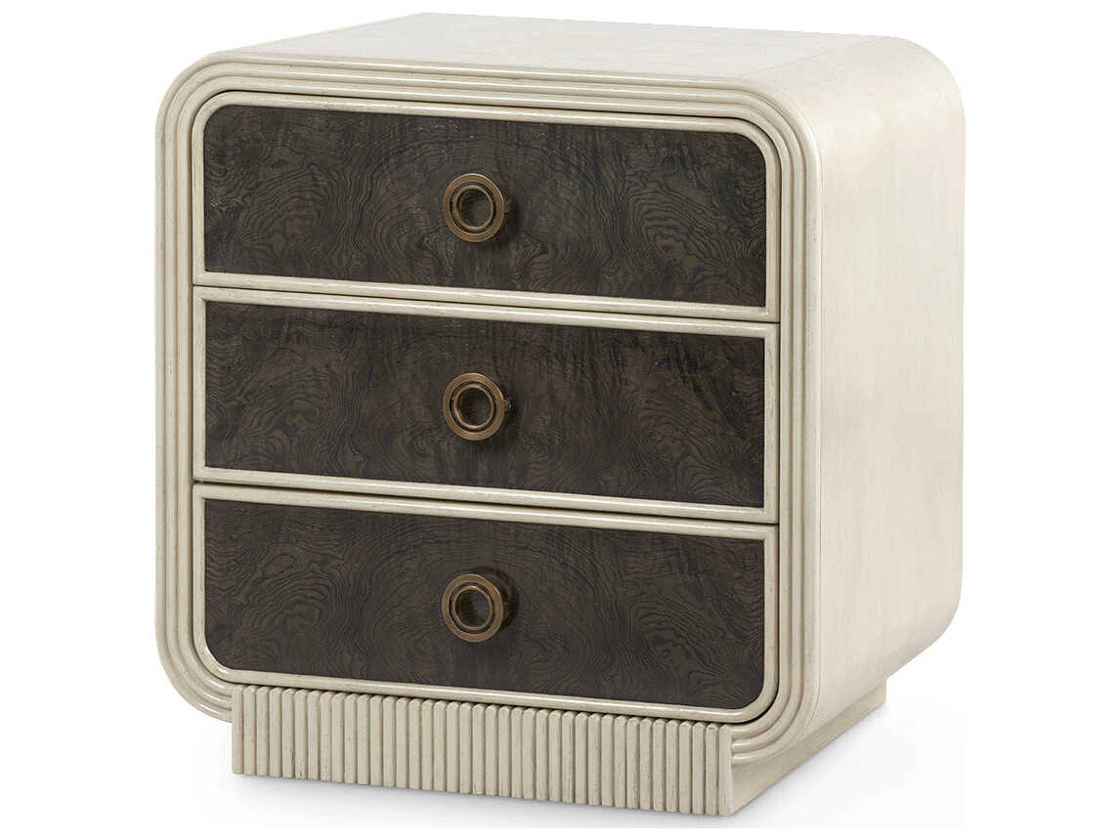 Villa & House Wyatt Rectangular Wood Sailcloth Sheen Beige End Table