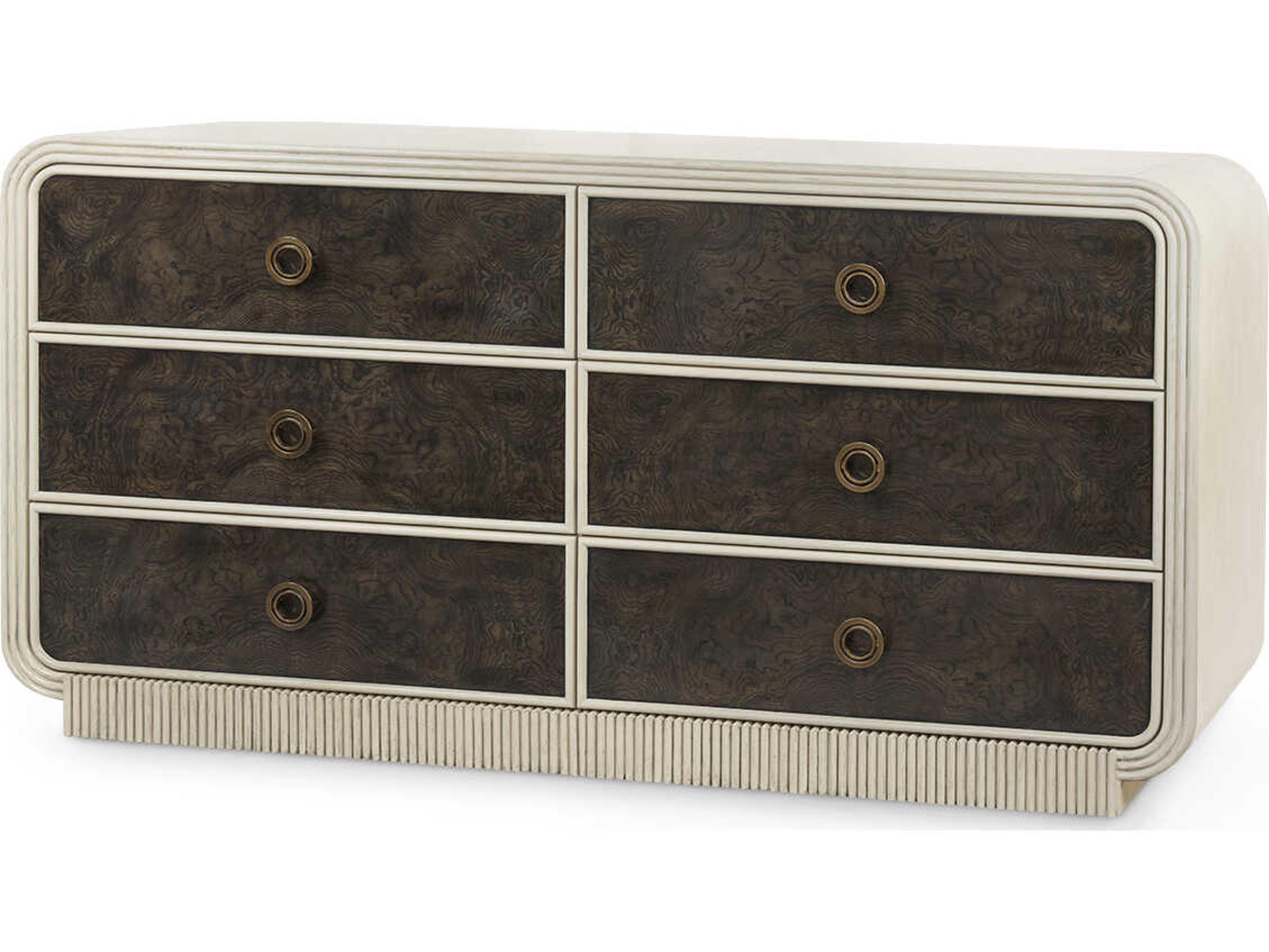 Villa & House Wyatt 6-Drawers Acacia Wood Double Dresser