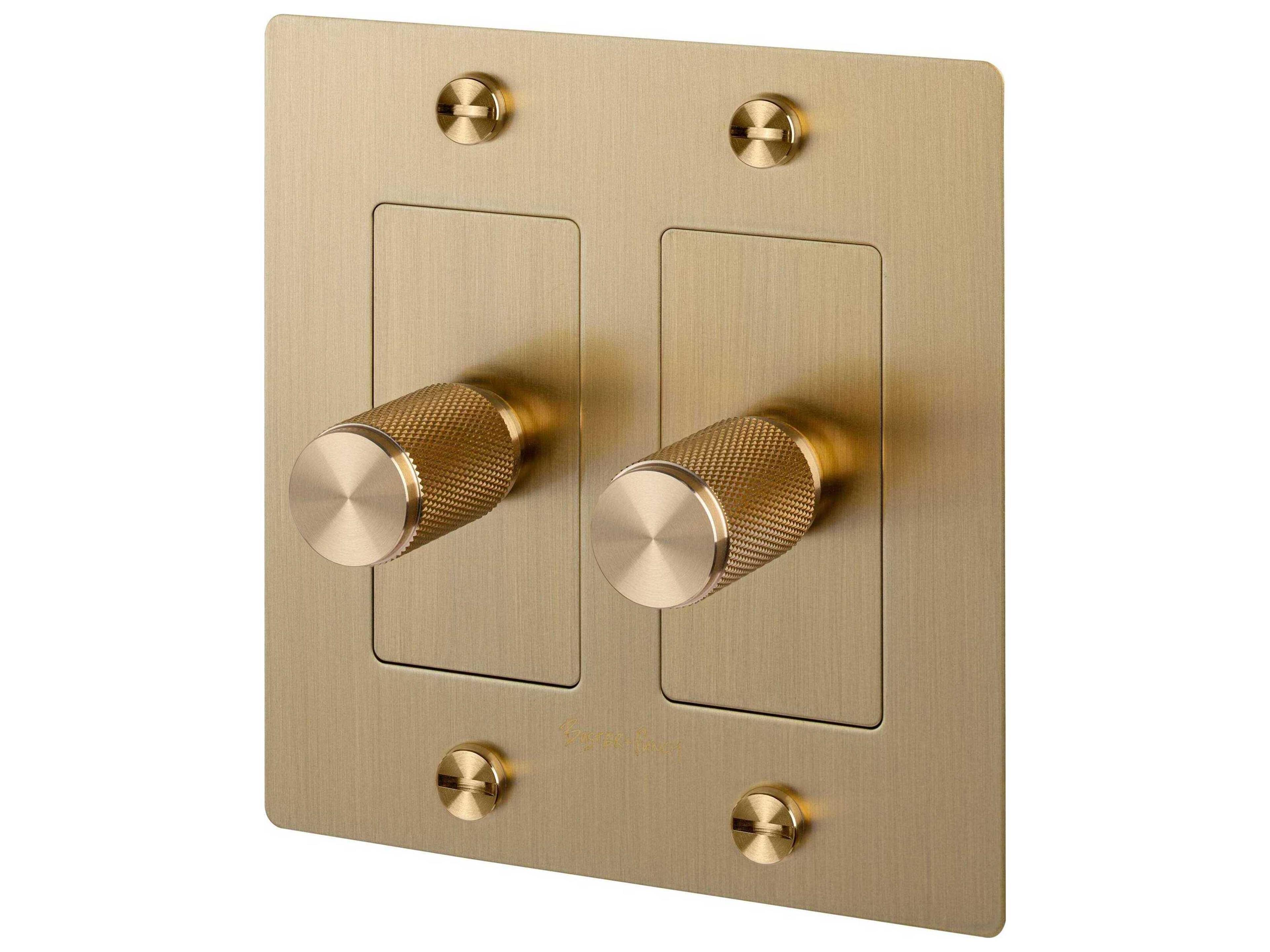 Buster + Punch 2G Brass Cross Dimmer