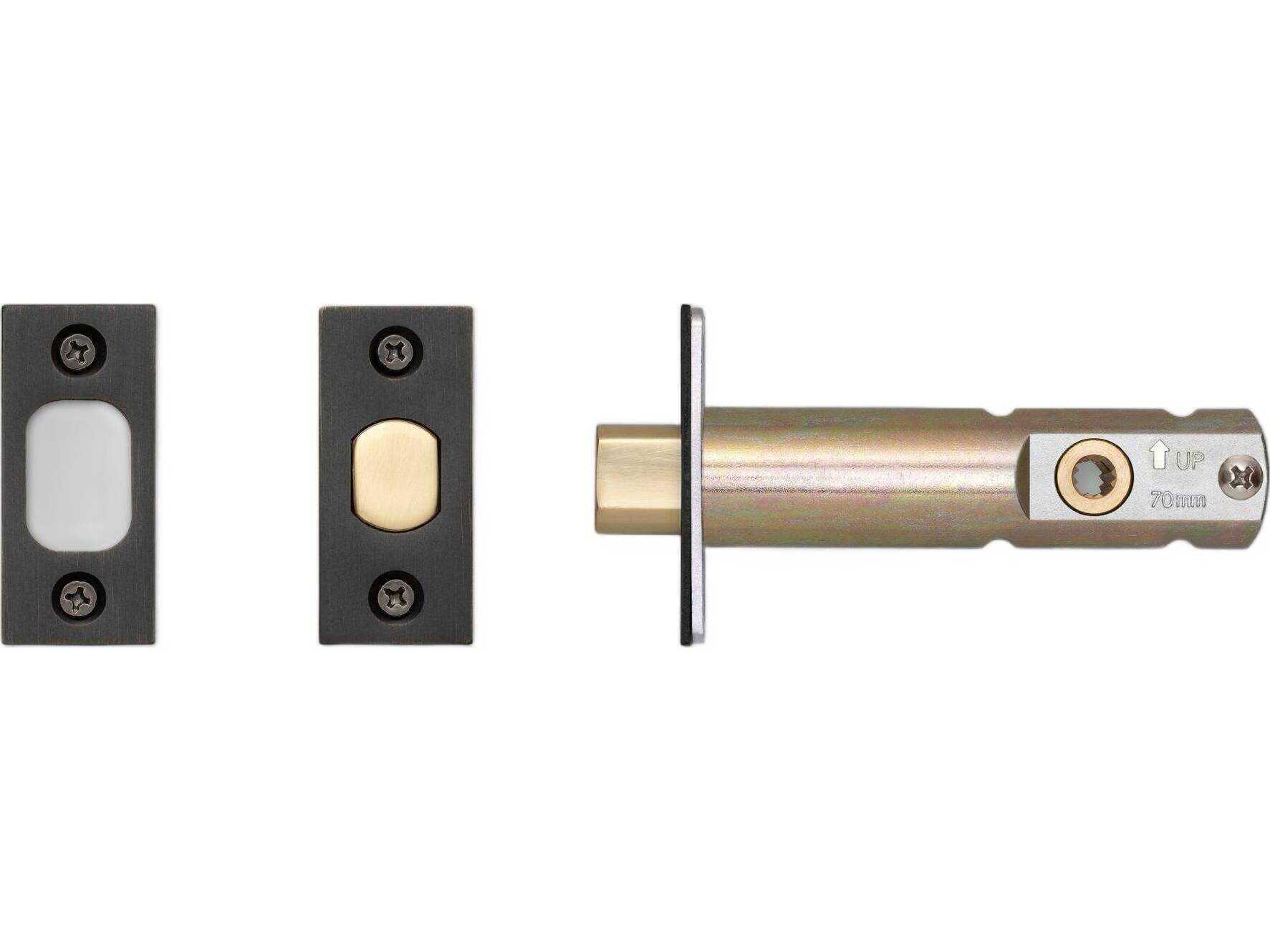 Buster + Punch Gun Metal 2-3/4" Thumbturn Lock Privacy Bolt