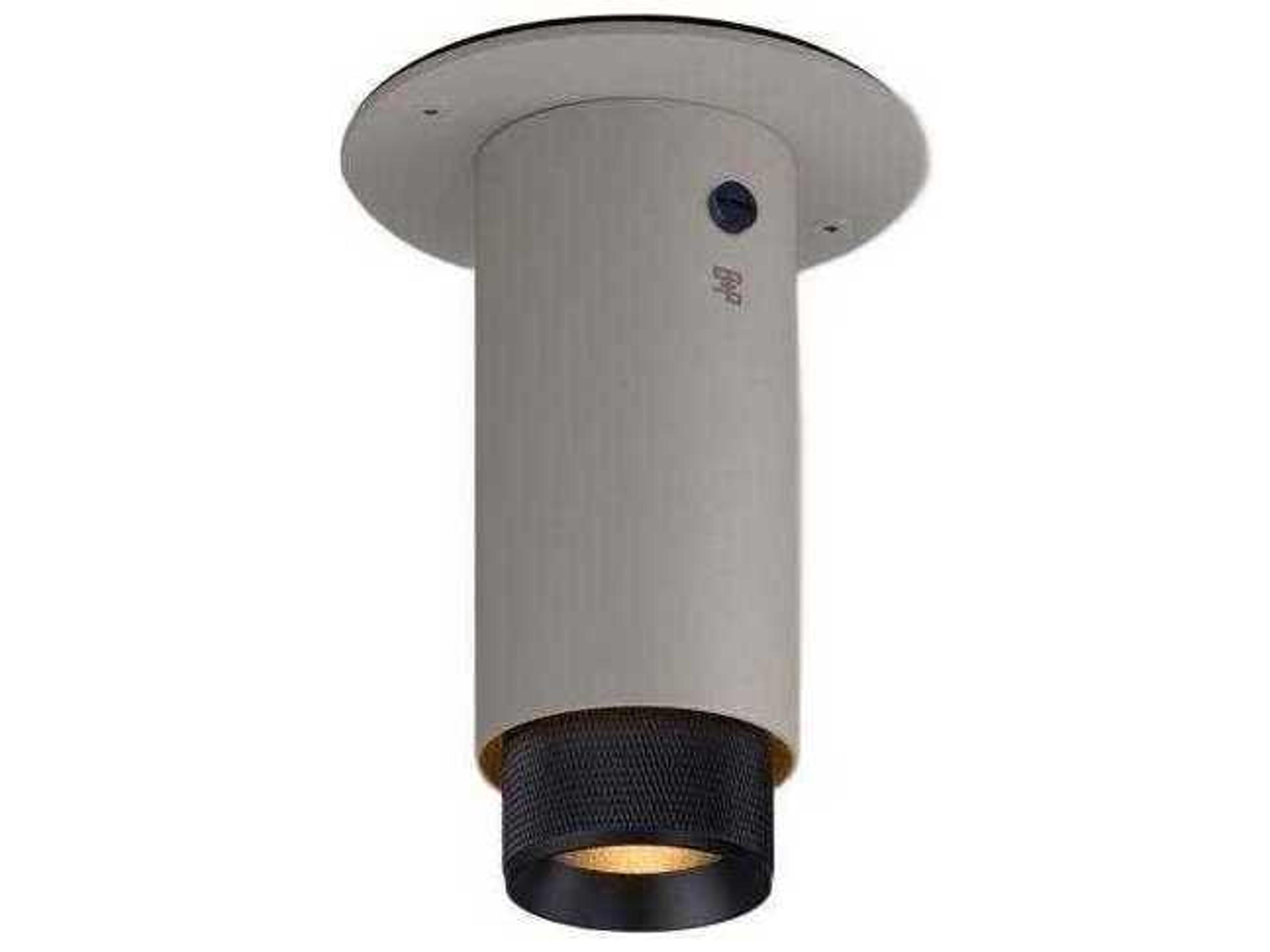 Buster + Punch Exhaust 1-Light Black Gray Cylinder Flush Mount
