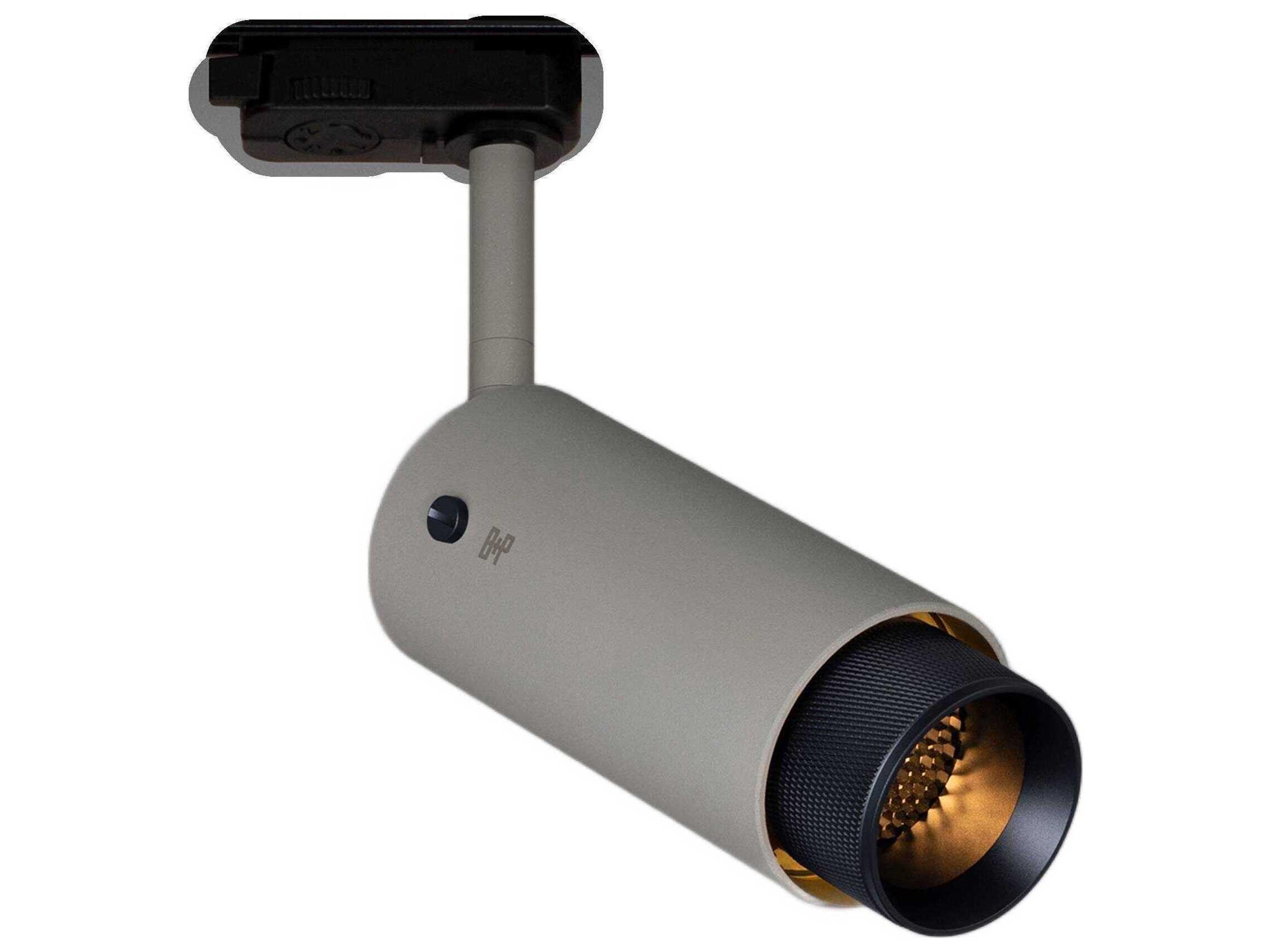 Buster + Punch Exhaust 1-Light Black Gray Cylinder Track & Rail Light