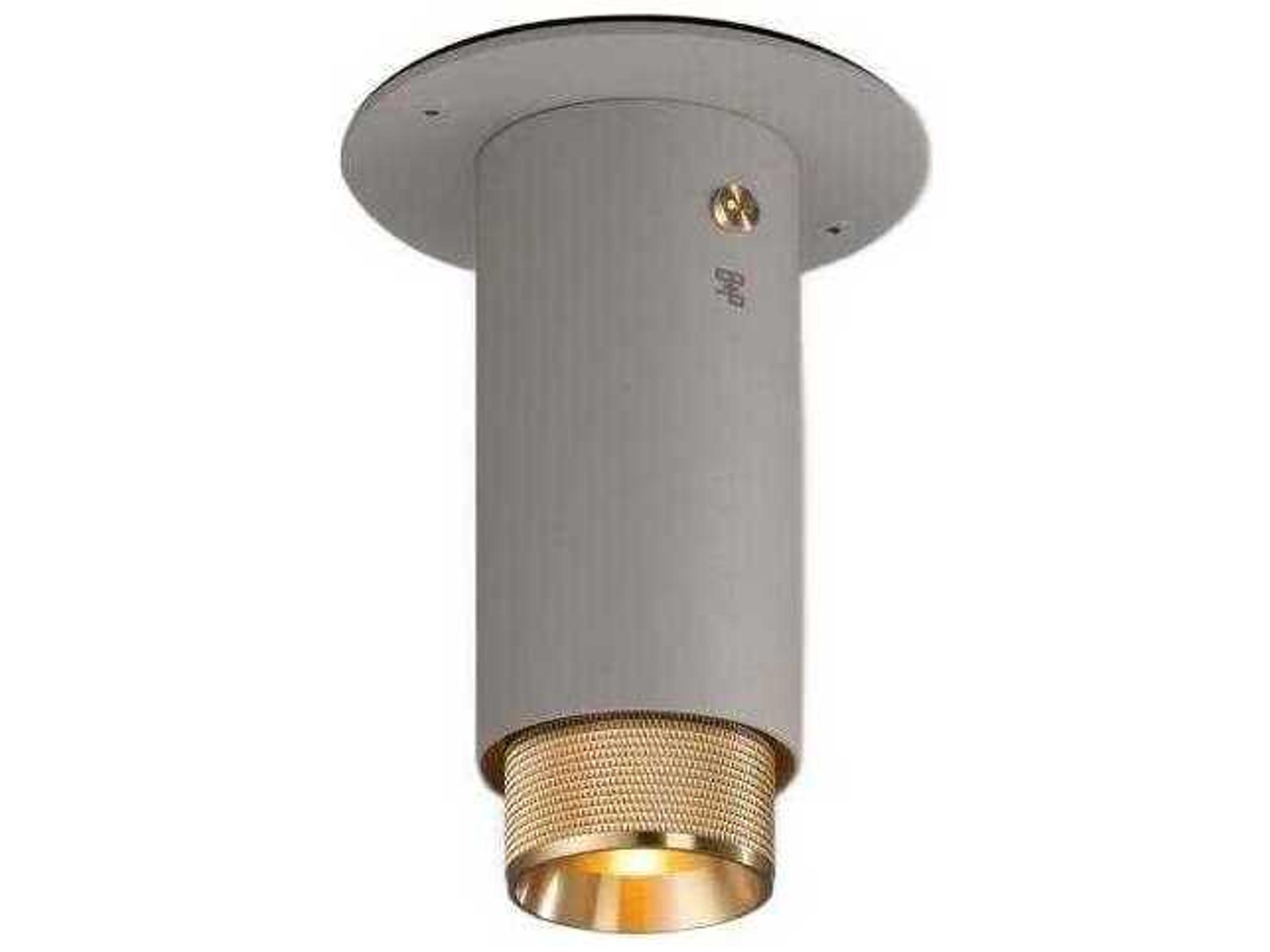 Buster + Punch Exhaust 1-Light Brass Gray Cylinder Flush Mount
