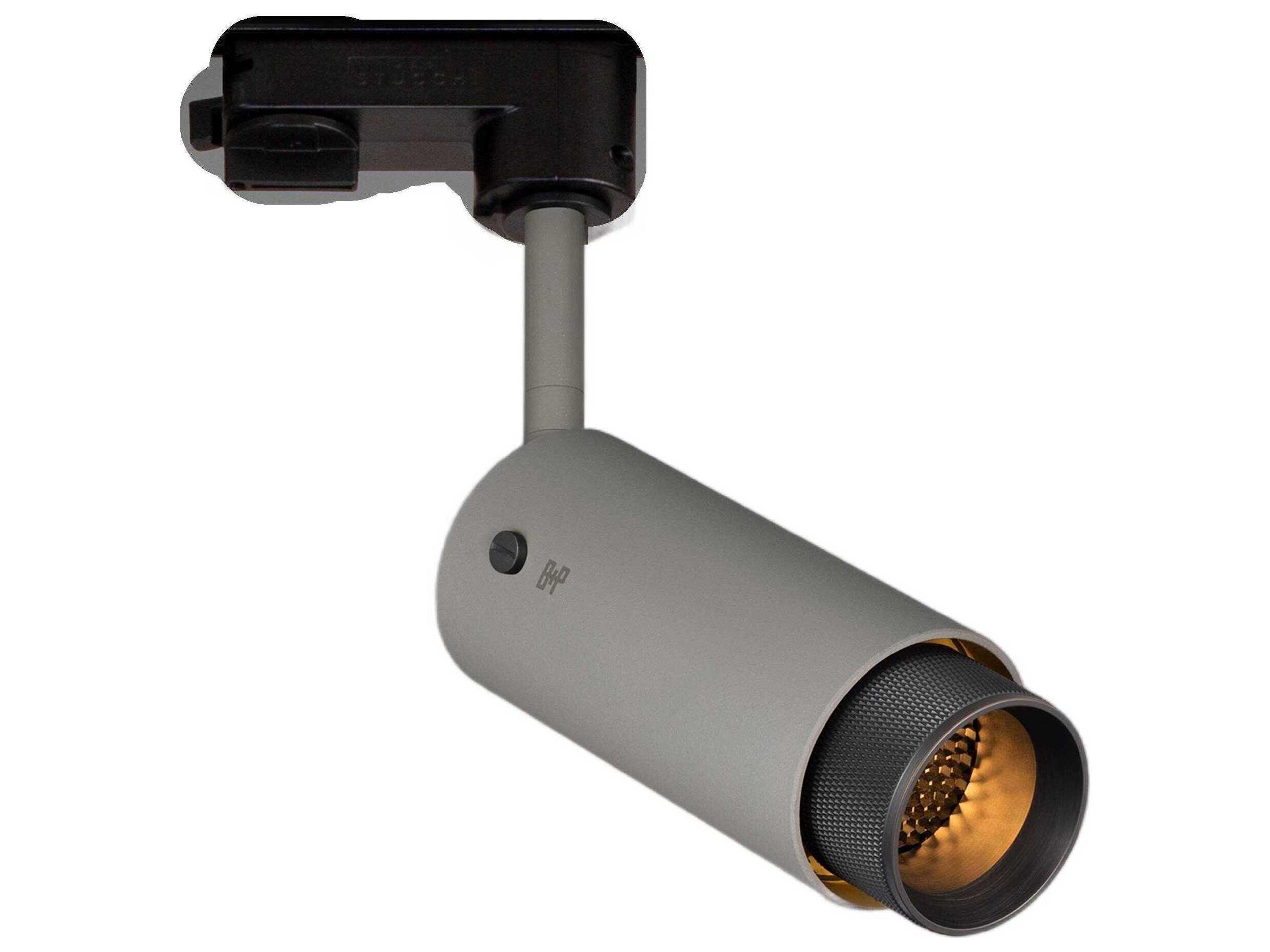 Buster + Punch Exhaust 1-Light Smoked Bronze Gray Cylinder Track & Rail Light