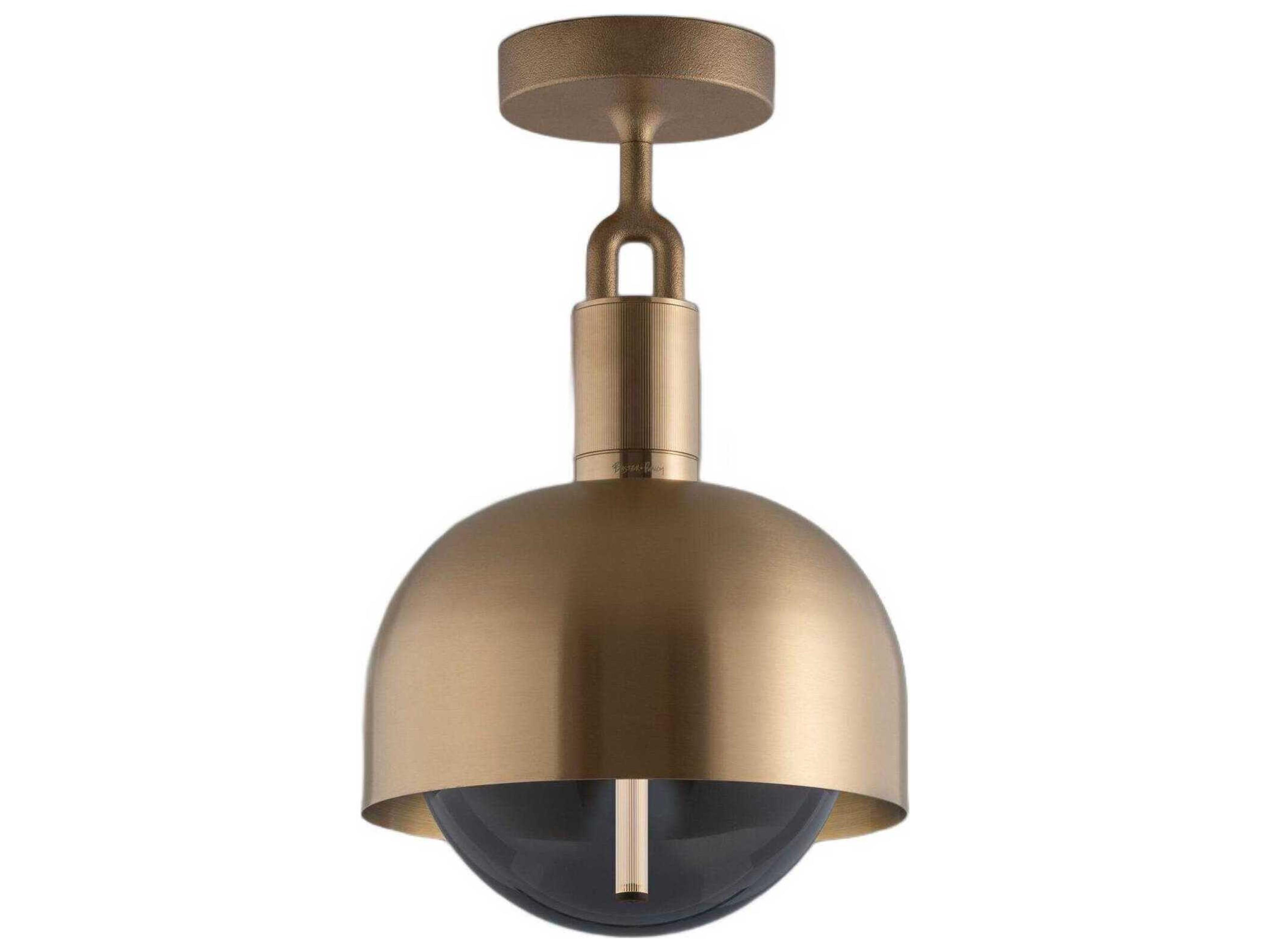 Buster + Punch Forked 1-Light Brass Semi Flush Mount