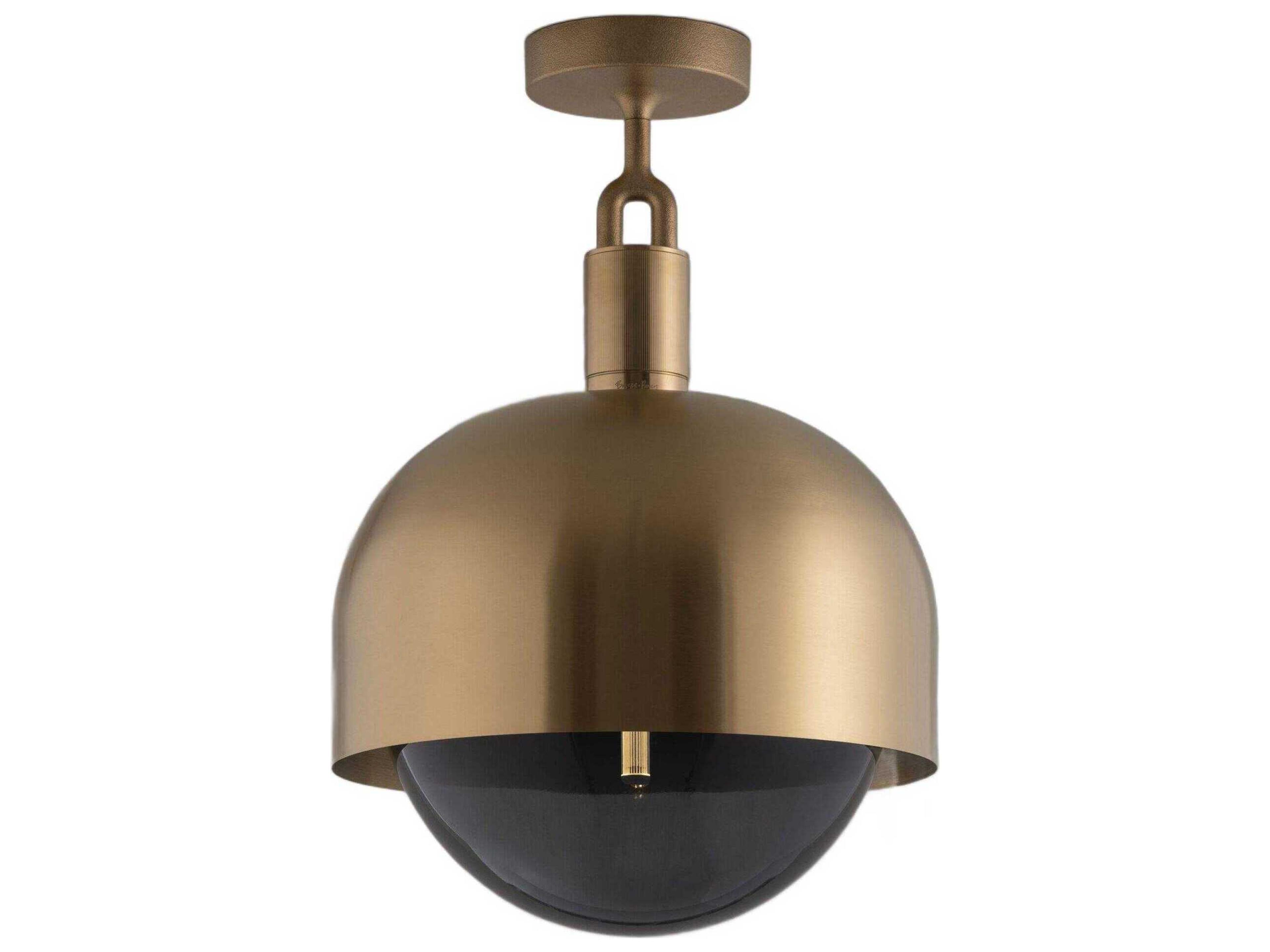 Buster + Punch Forked 1-Light Brass Semi Flush Mount