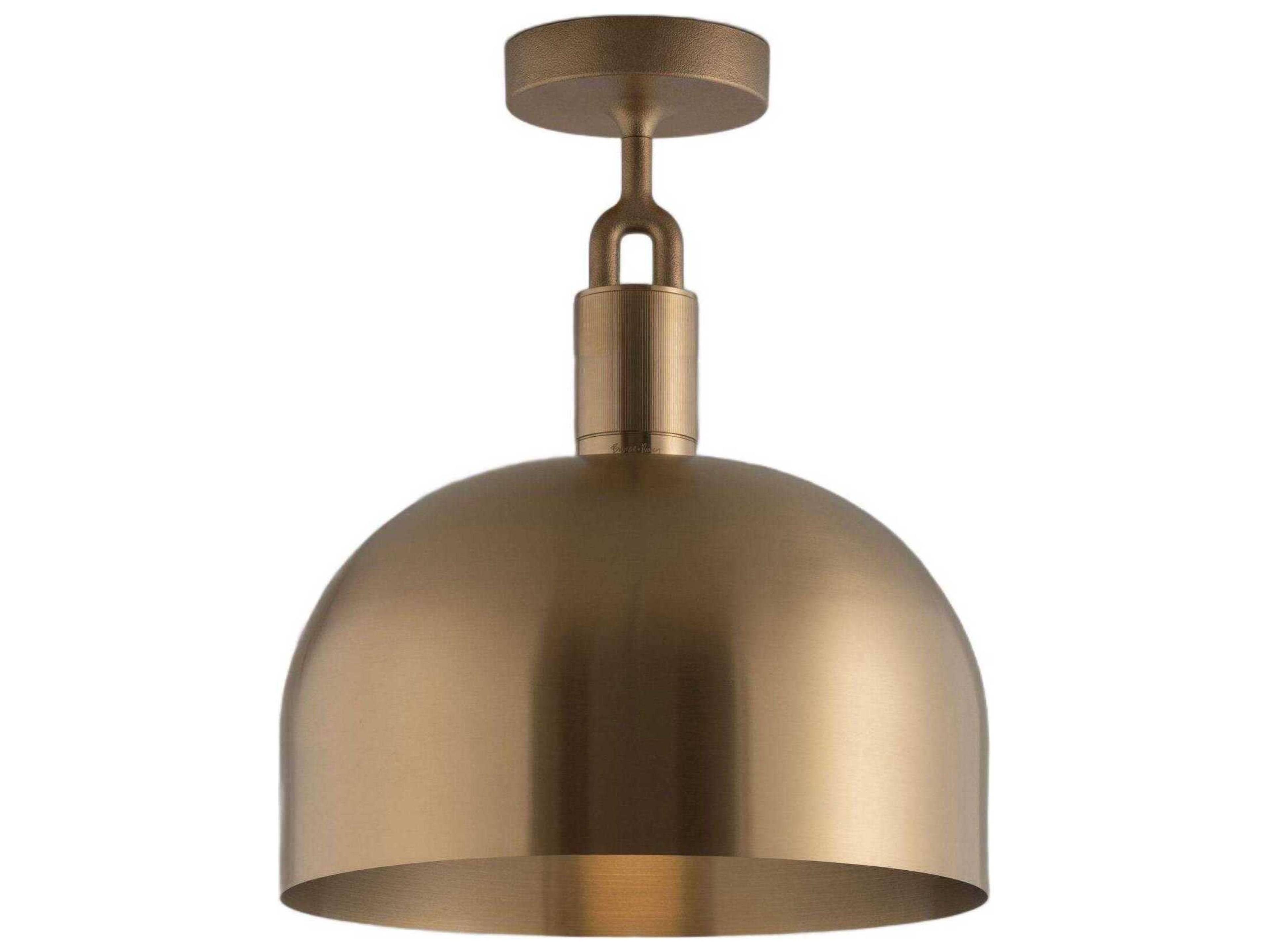 Buster + Punch Forked 1-Light Brass Semi Flush Mount