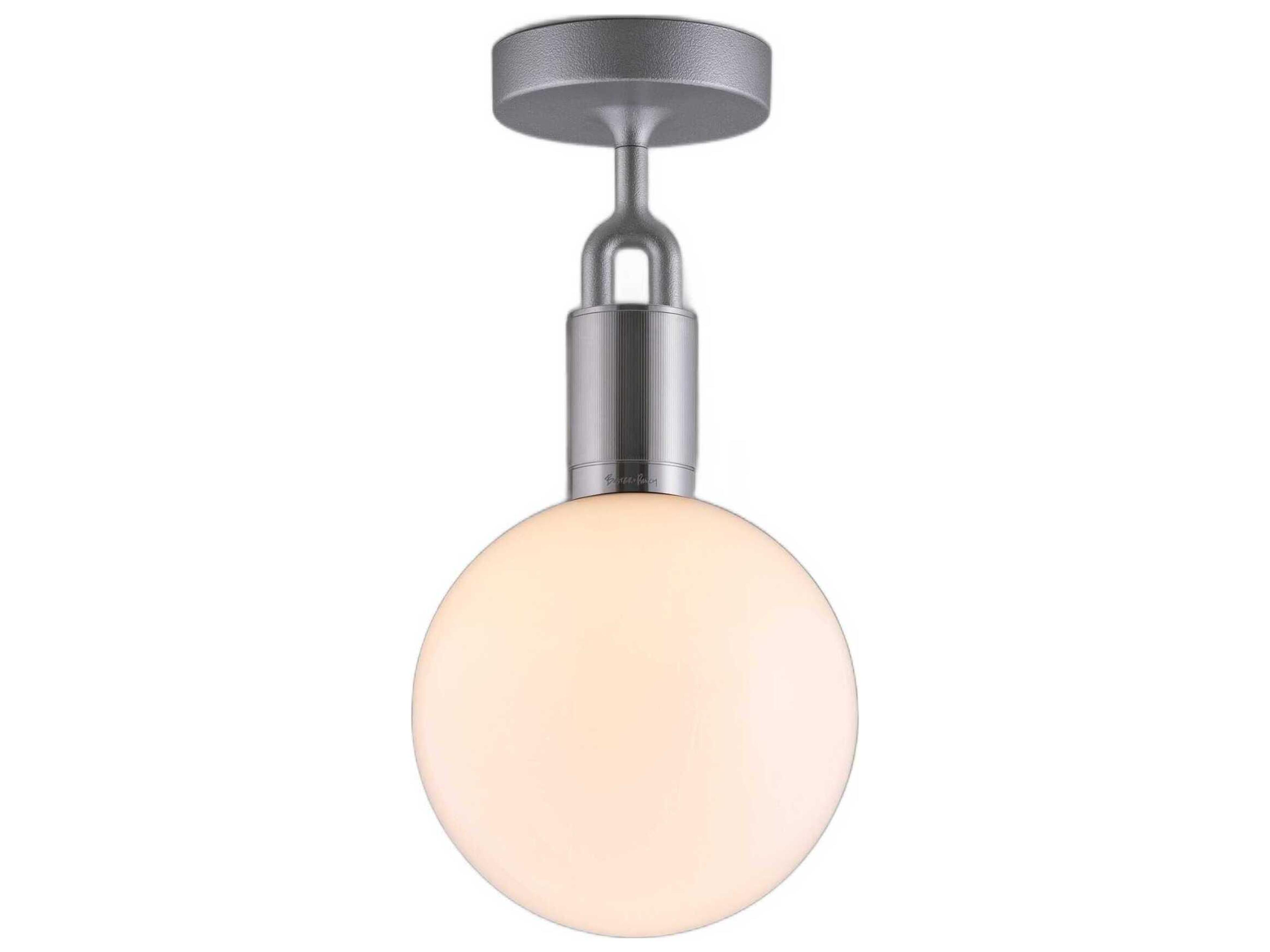 Buster + Punch Forked 1-Light Steel Globe Semi Flush Mount