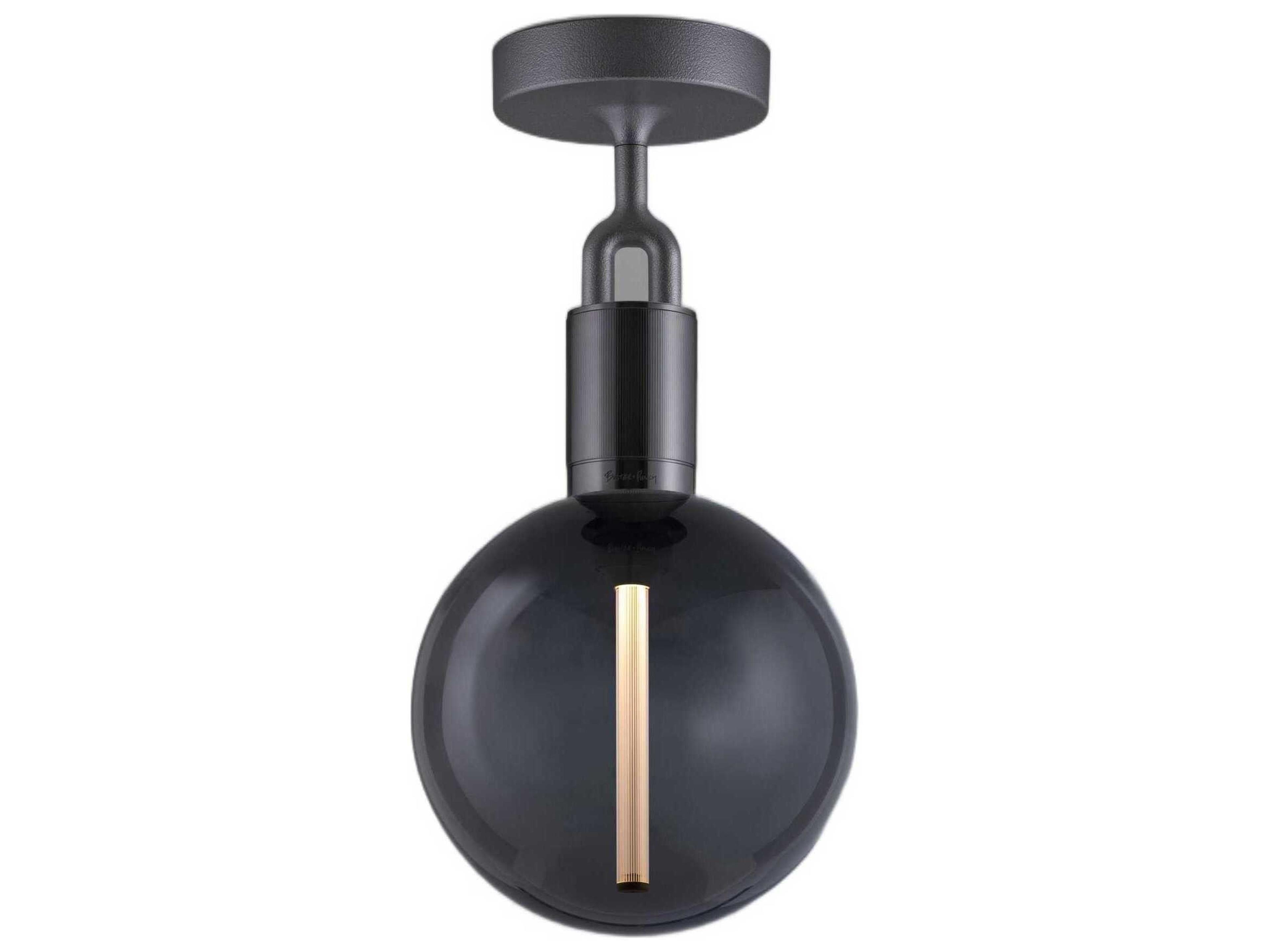 Buster + Punch Forked 1-Light Gun Metal Gunmetal Globe Semi Flush Mount