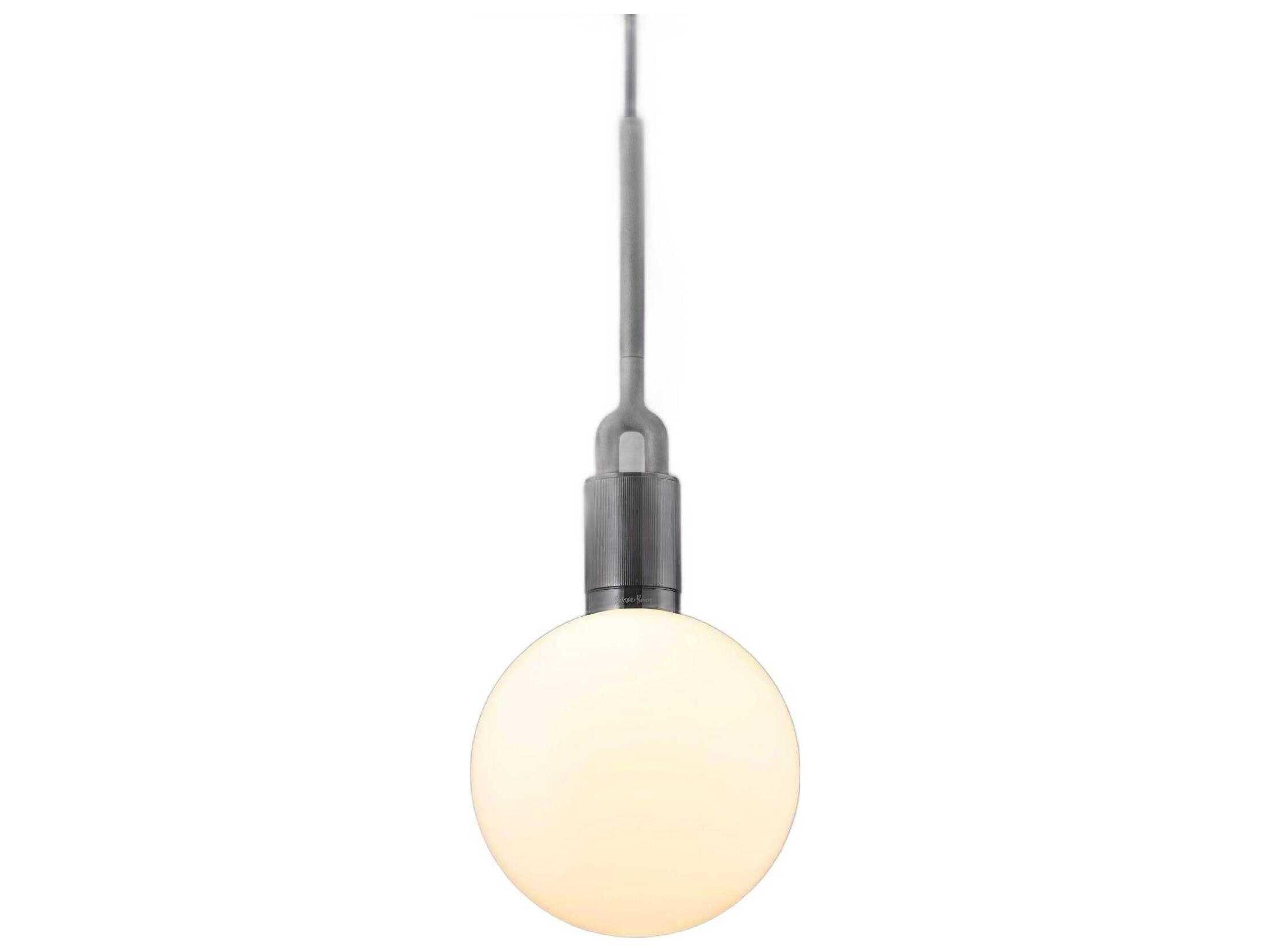 Buster + Punch Forked 1-Light Gun Metal Gunmetal Globe Mini Pendant