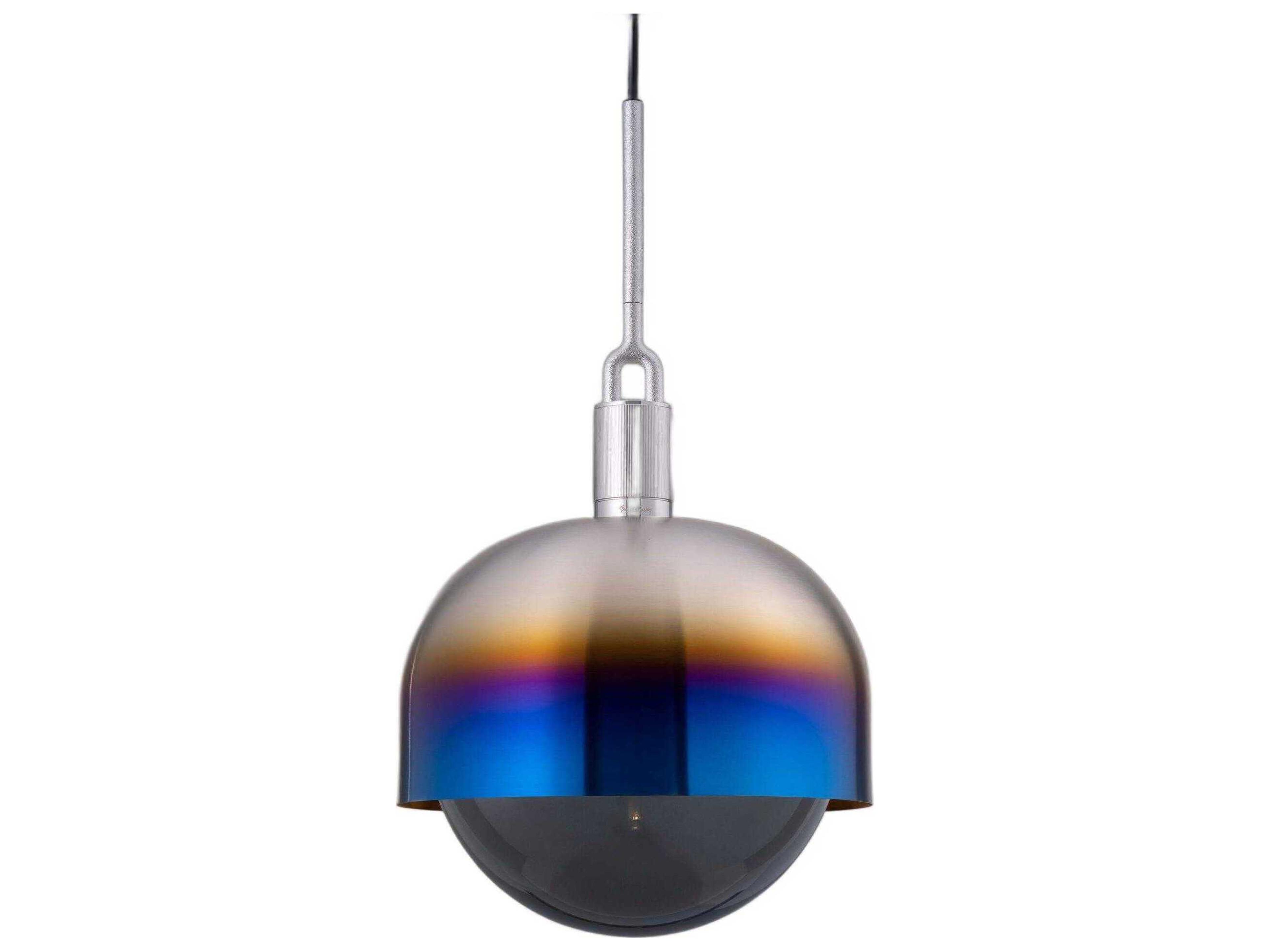 Buster + Punch Forked 1-Light Burnt Steel Pendant