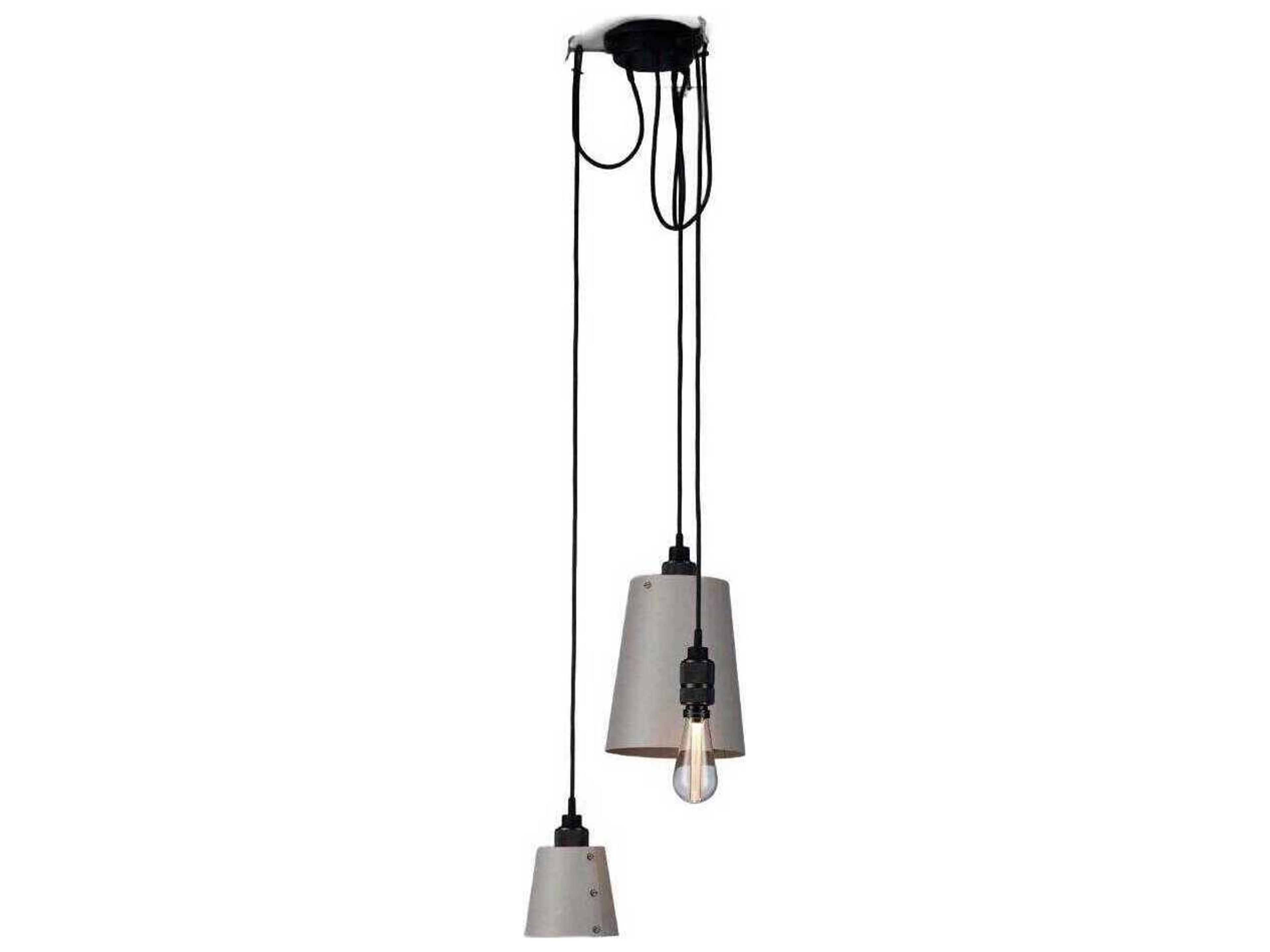Buster + Punch Hooked 3-Light Smoked Bronze Gray Mini Pendant