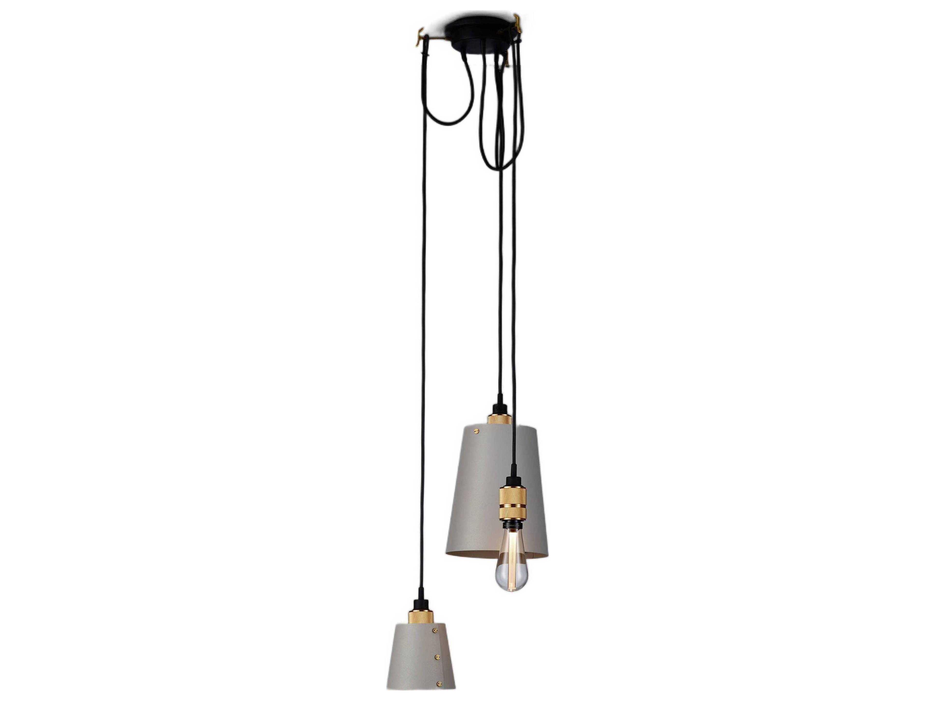 Buster + Punch Hooked 3-Light Brass Gray Mini Pendant