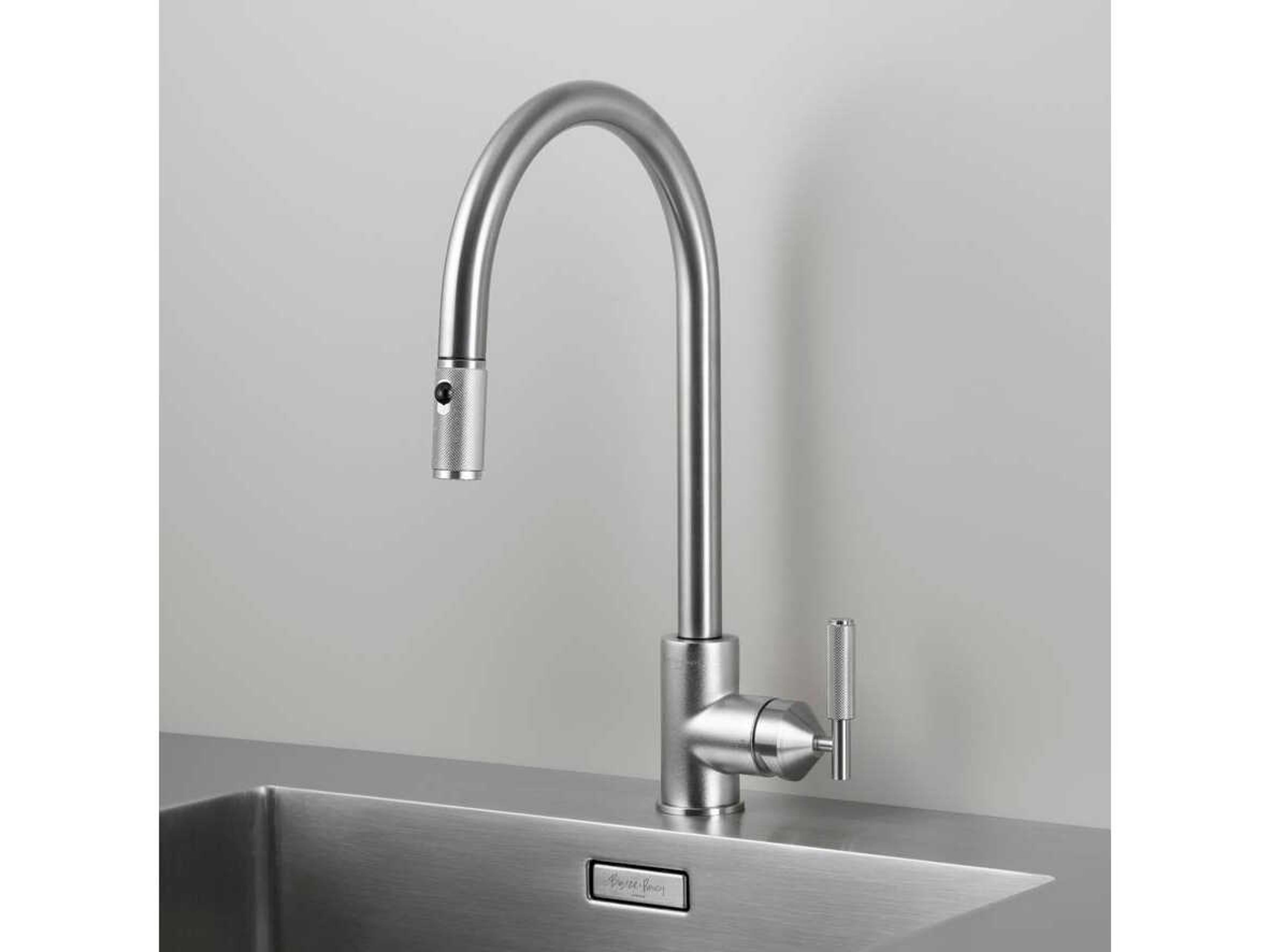 Steel Pull-Out Kitchen Faucet with Dual Spray
