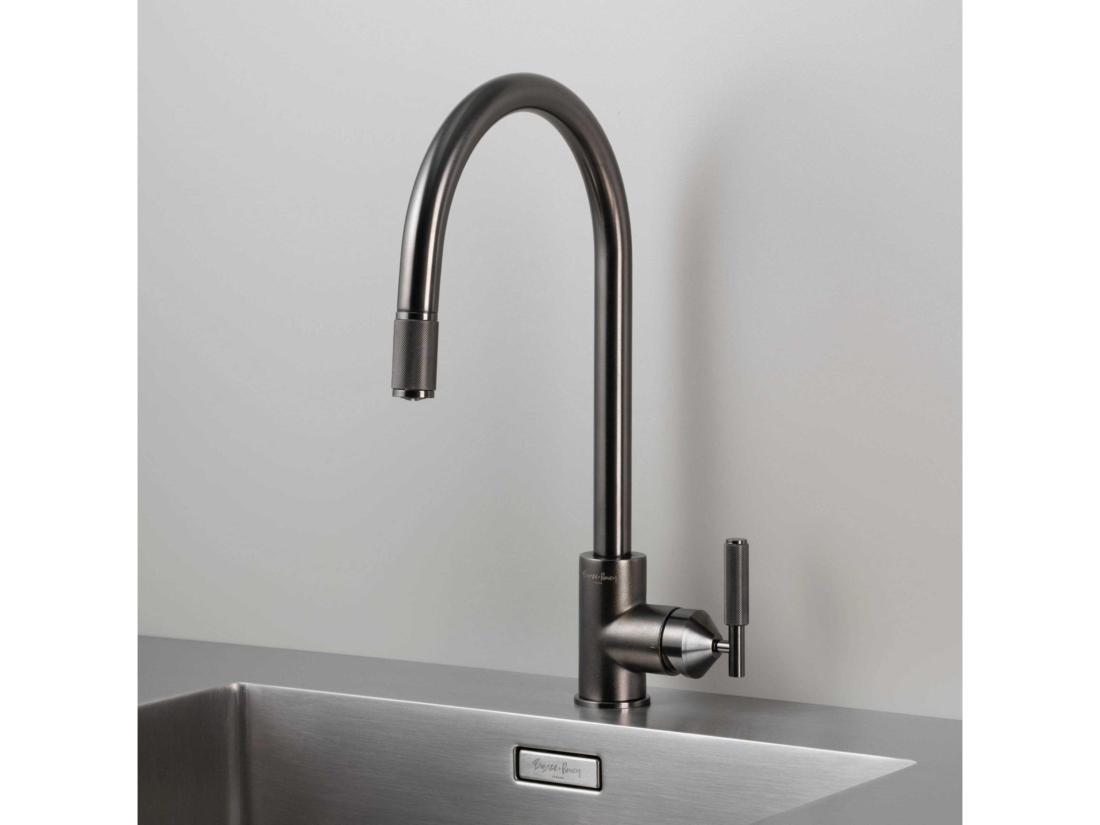 Gun Metal Pull-Out Mixer Kitchen Faucet