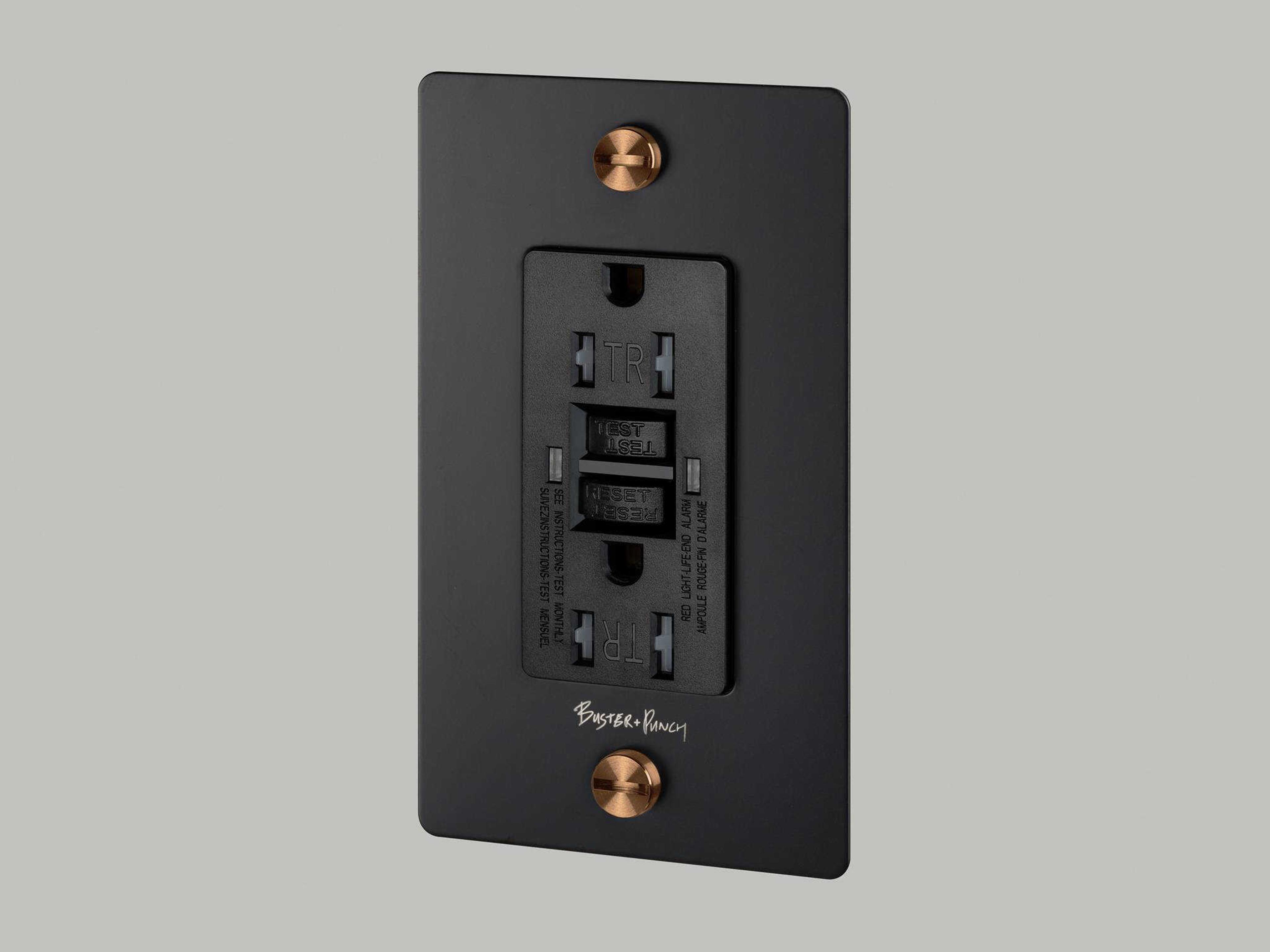 Buster + Punch 1G Black Warm Sunset Cross Duplex Outlet