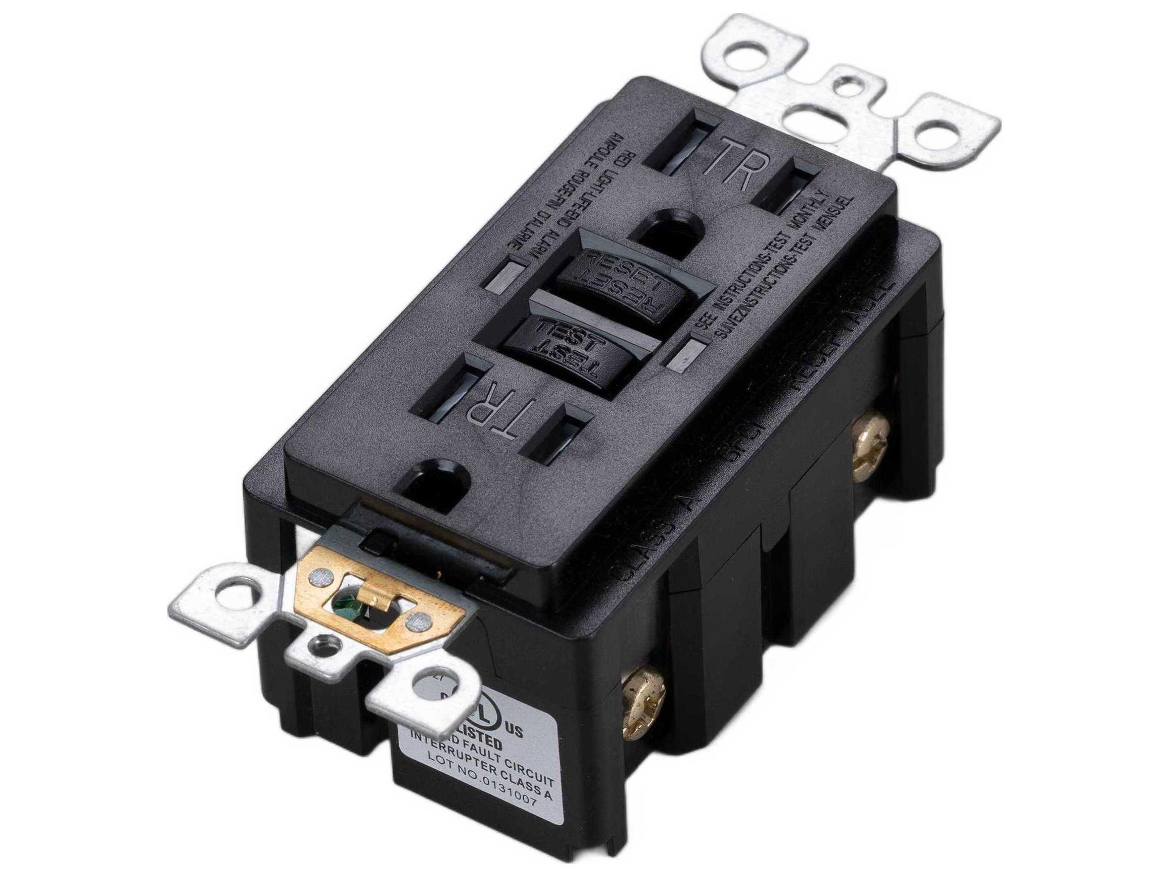 Black Duplex GFCI Outlet Module