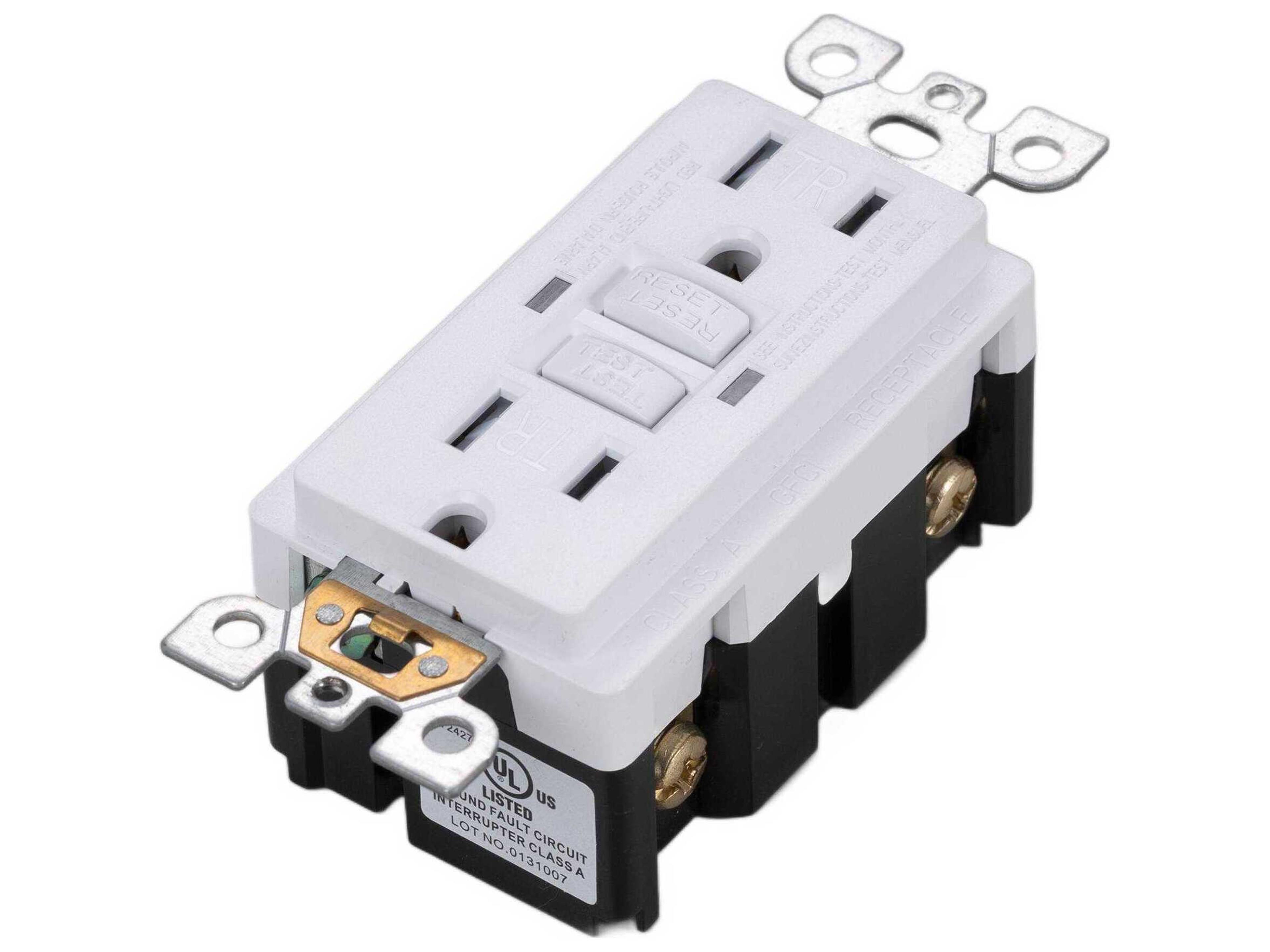 White Duplex GFCI Outlet Module