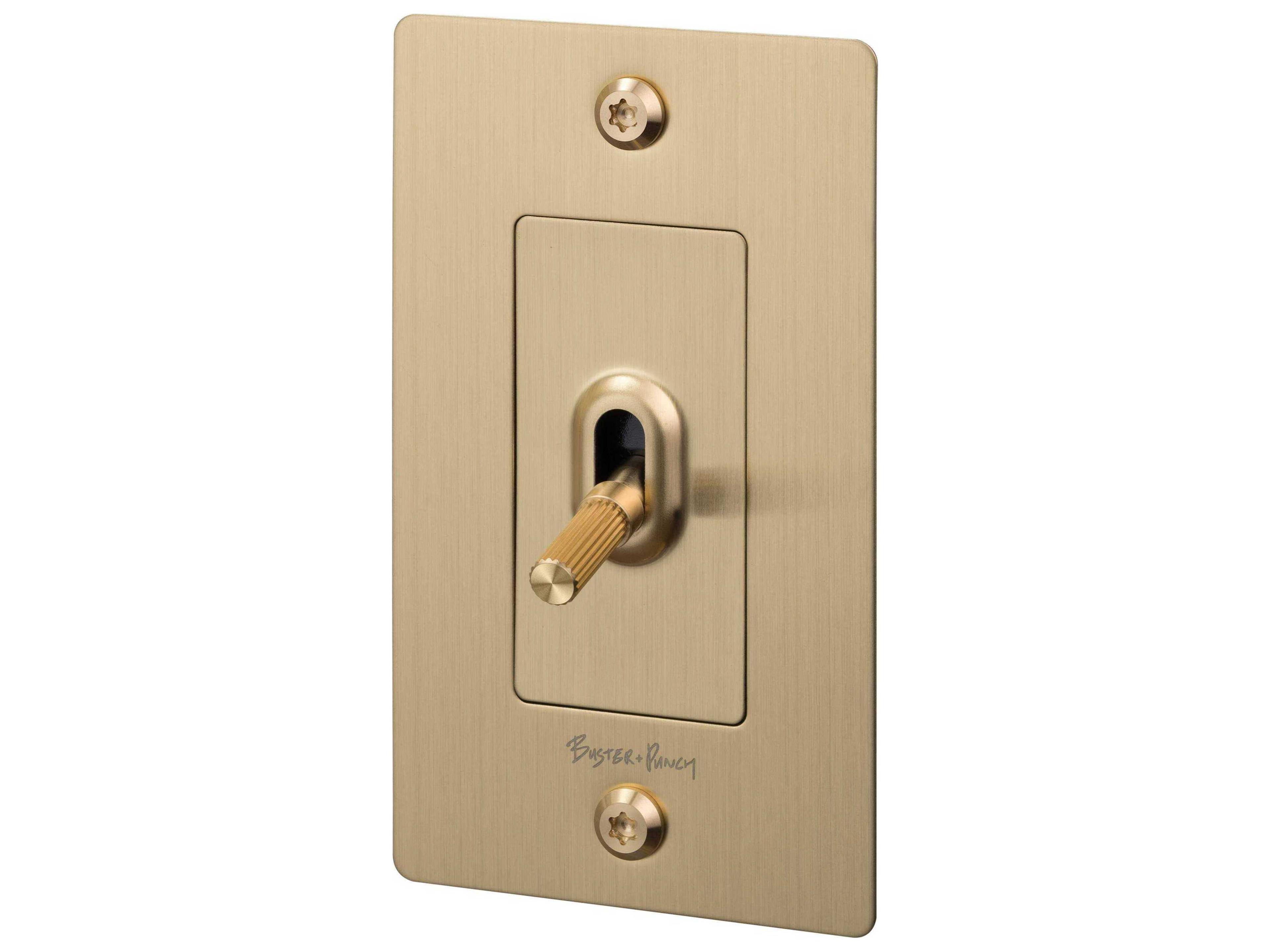 Buster + Punch 1G Brass Linear Toggle