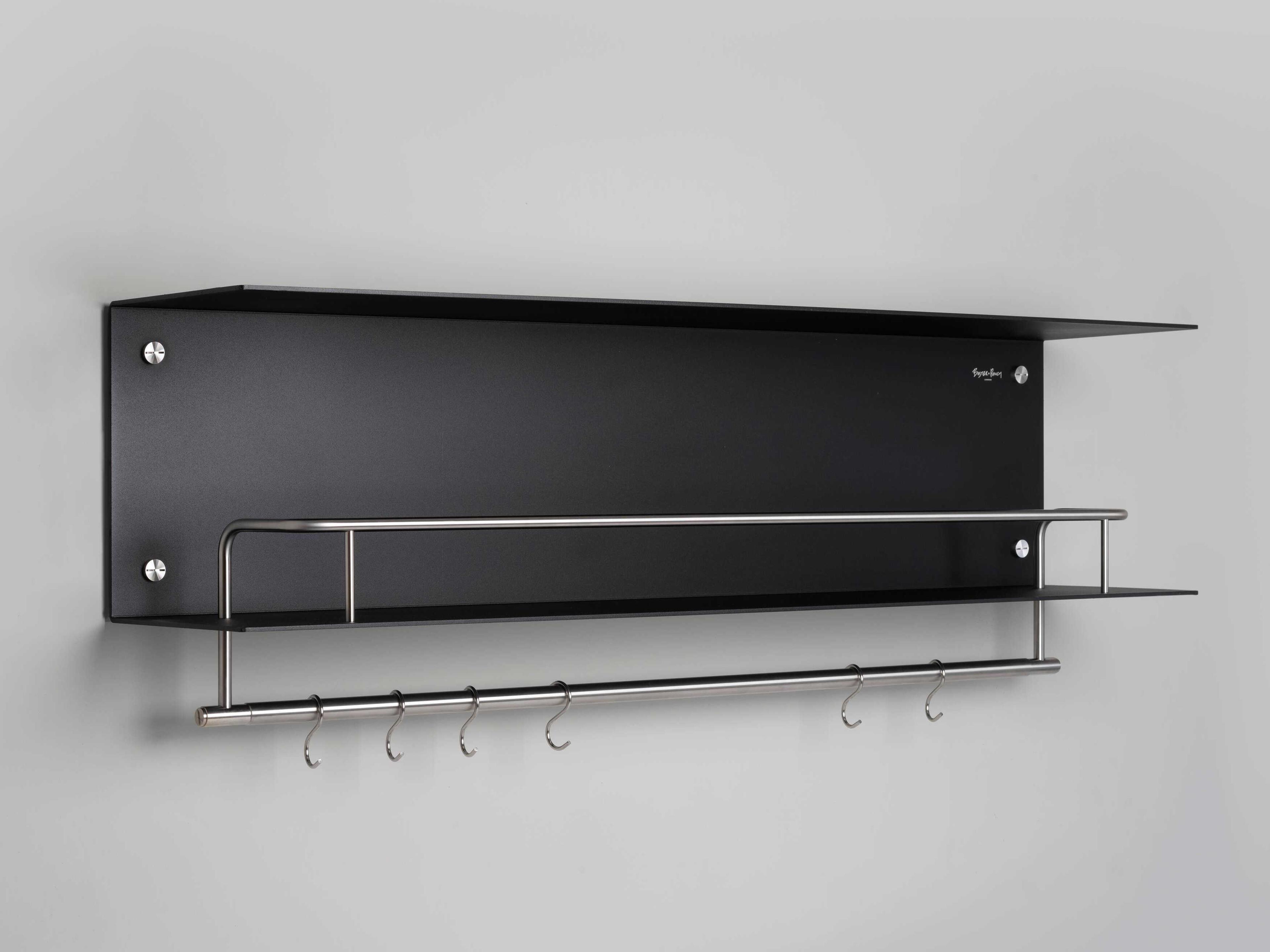 Black Steel Hanger Kitchen Shelf