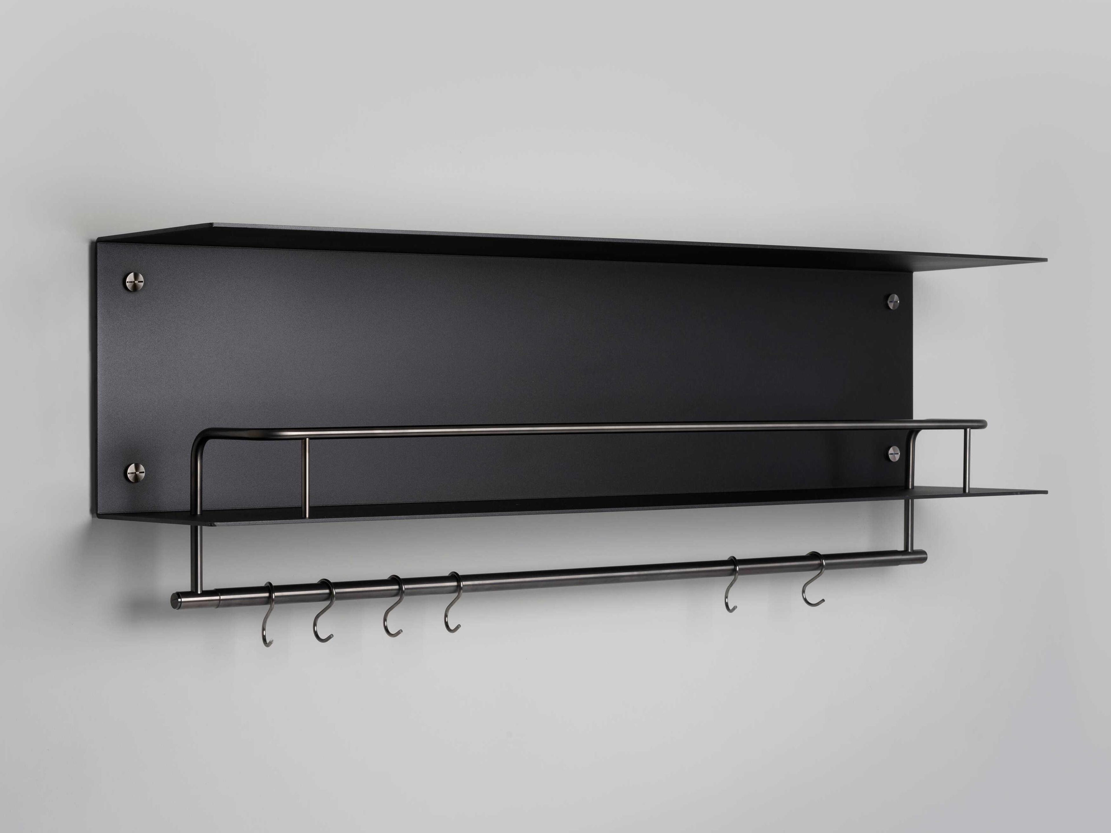 Buster + Punch Black Gun Metal Hanger Kitchen Shelf