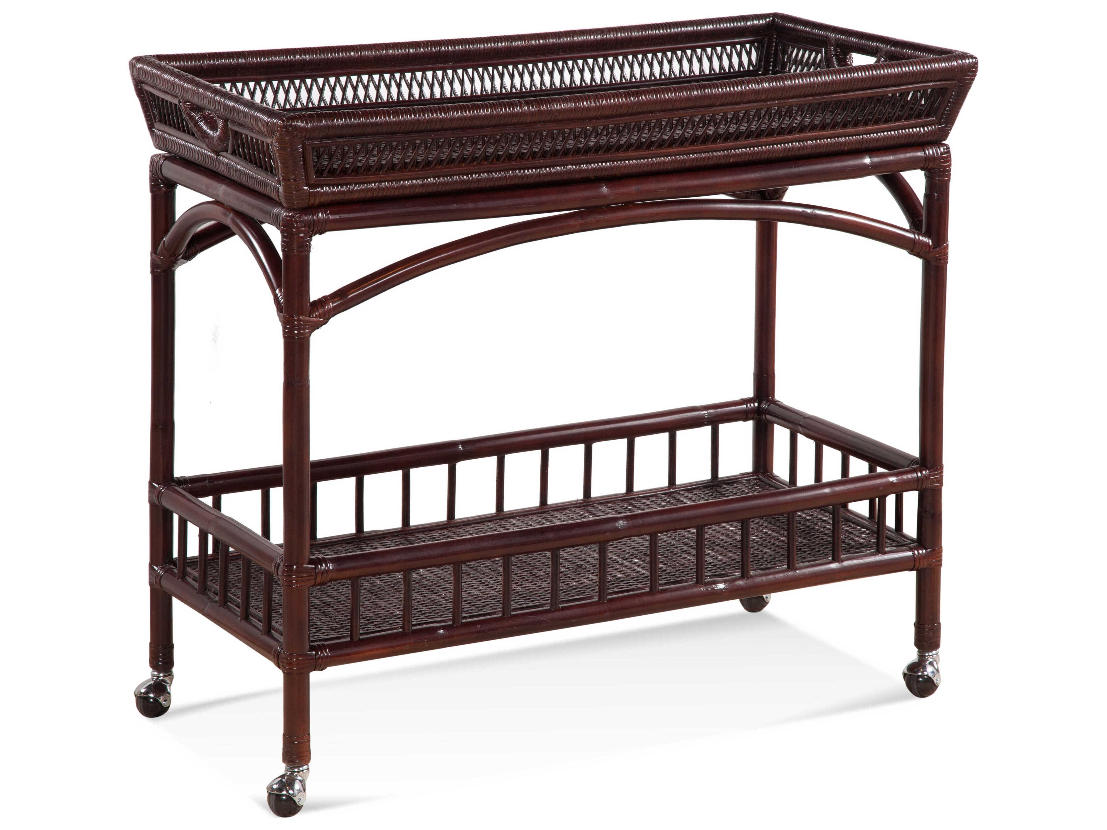 Braxton Culler Okracoke Wood Brown Bar Cart