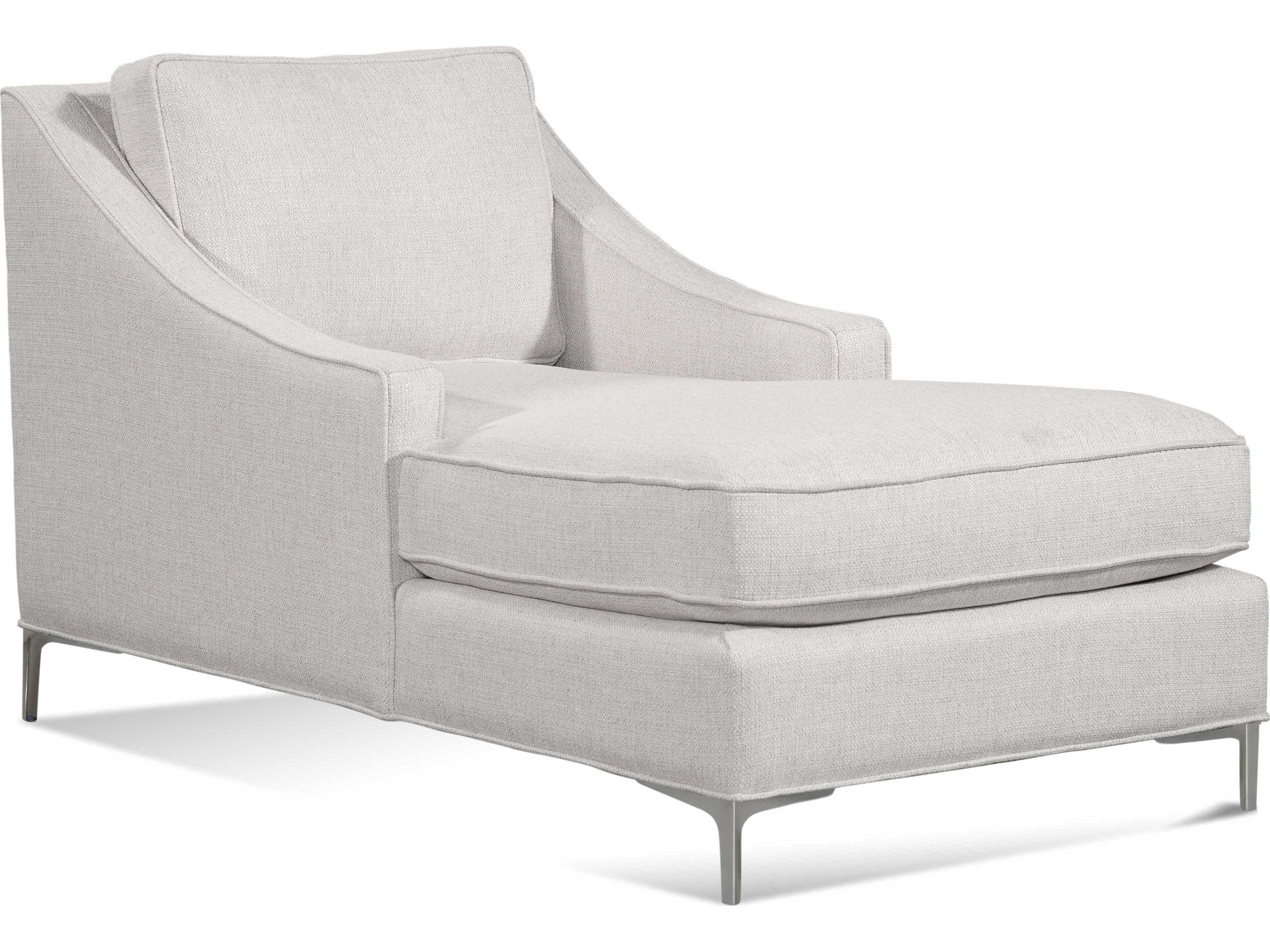 Braxton Culler Lenox Satin Nickel Upholstered Chaise