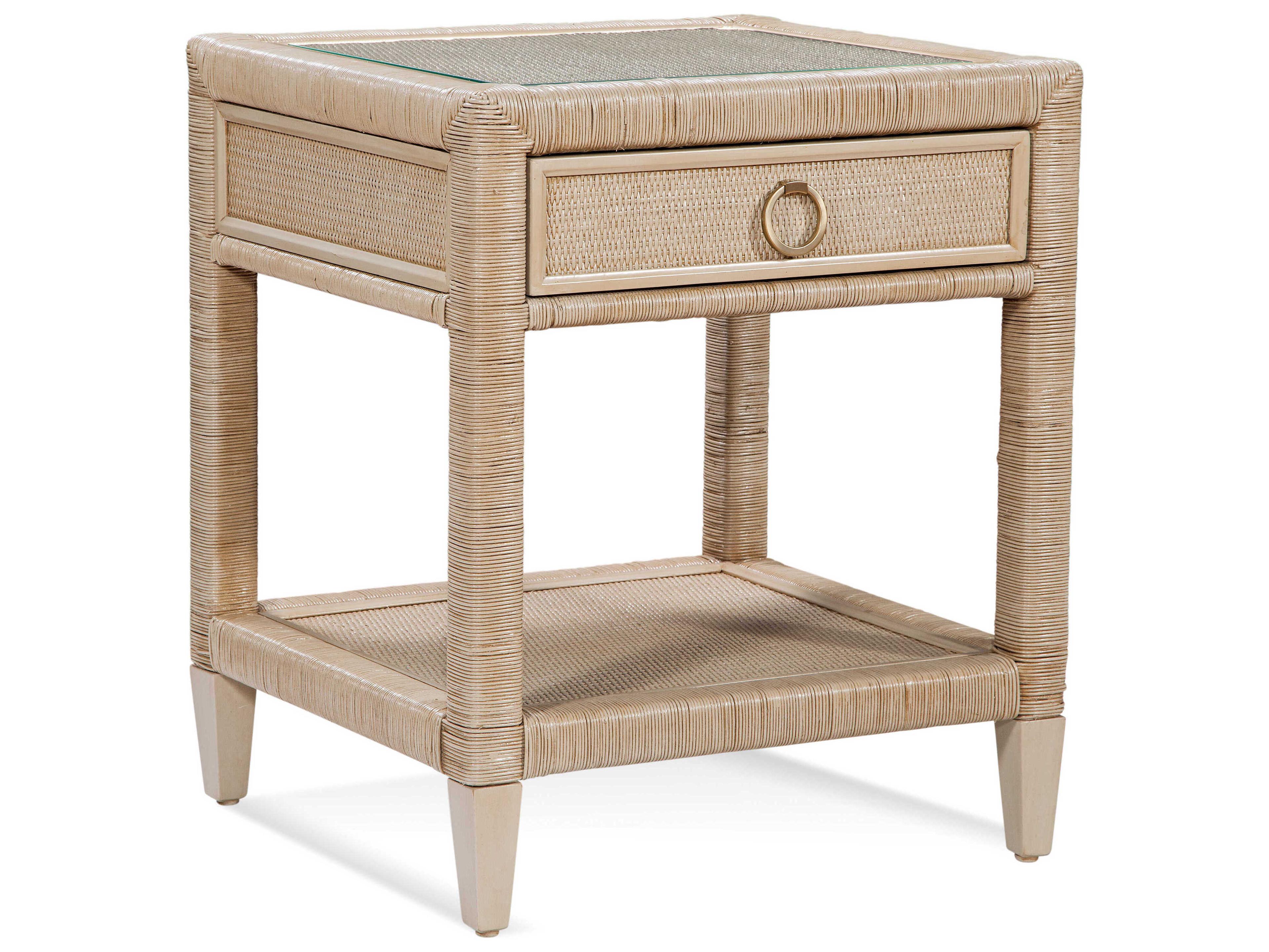 Braxton Culler Sabal Bay 1-Drawer Brown Rattan Nightstand