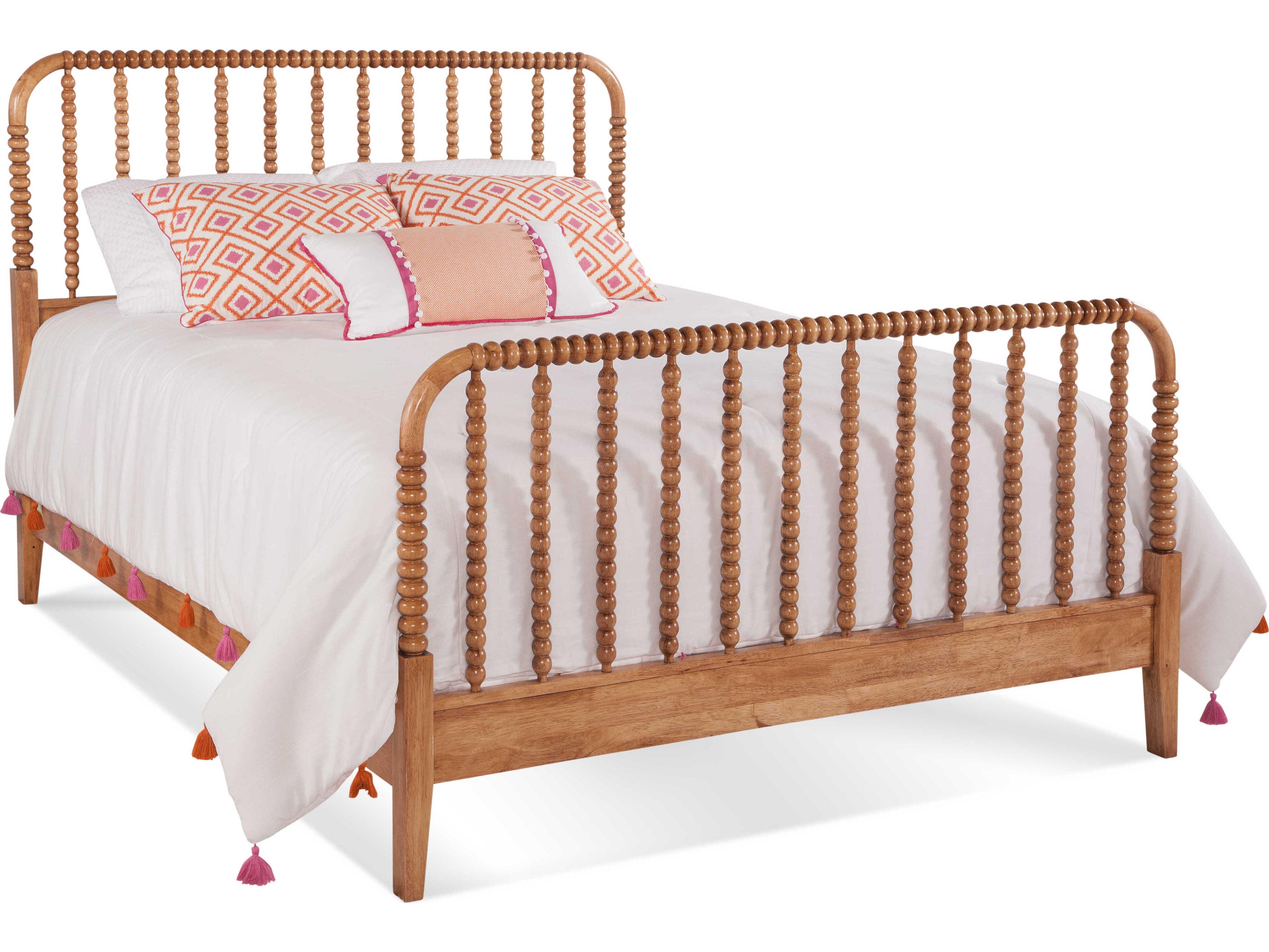 Braxton Culler Lind Island Brown Rubberwood Wood King Panel Bed