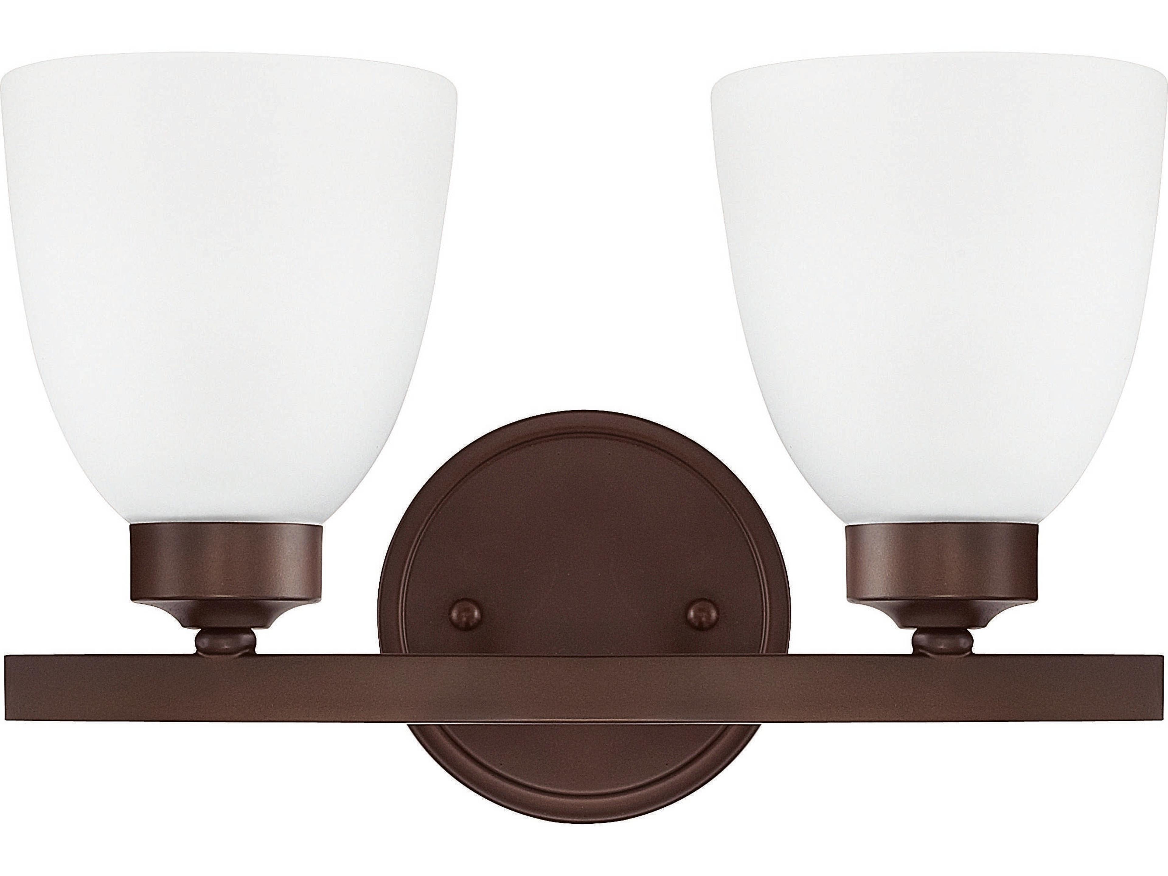 Capital Lighting Jameson 2-Light Bronze Glass Vanity Light
