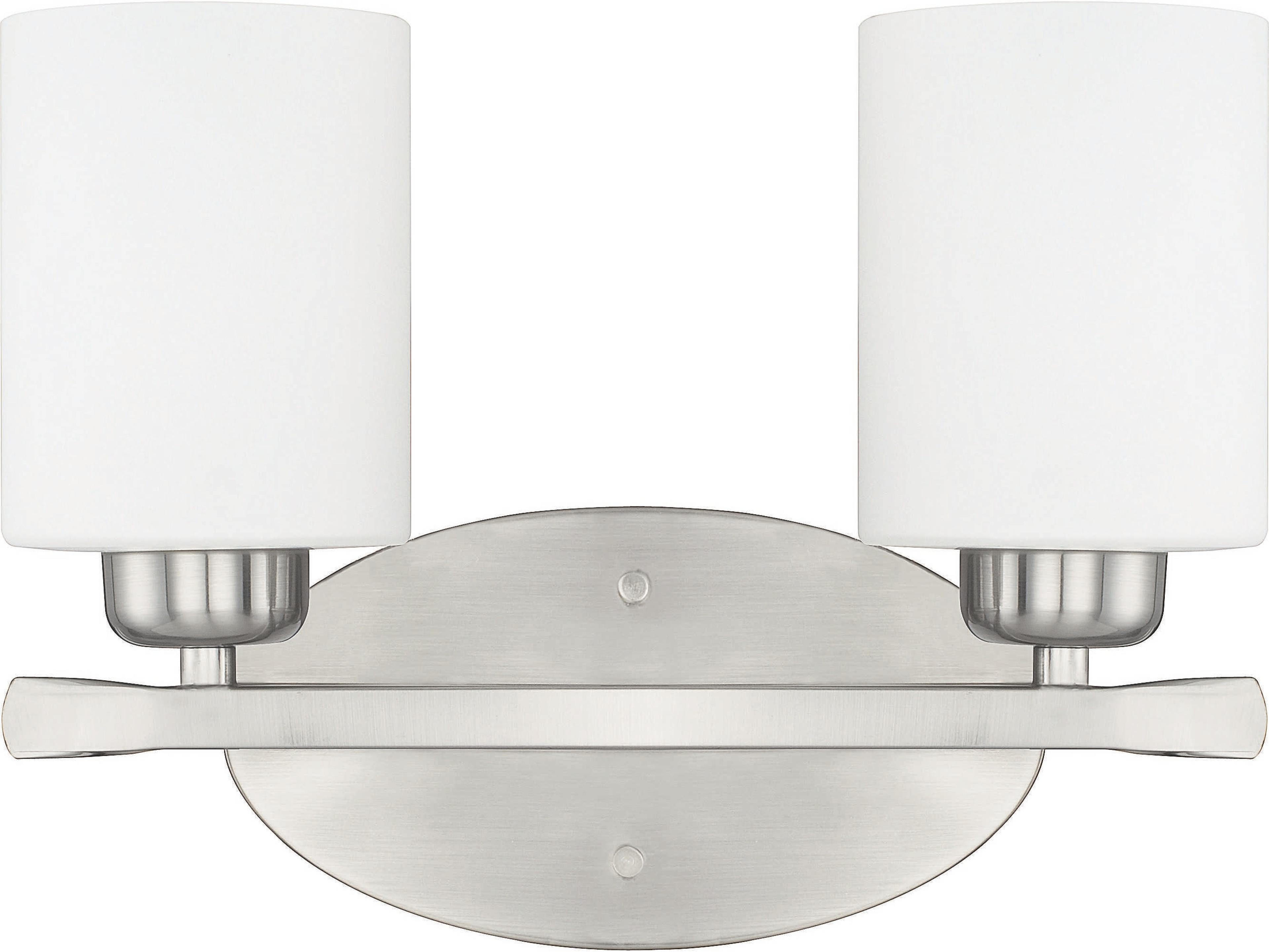 Capital Lighting Dixon 2-Light Brushed Nickel Glass Vanity Light
