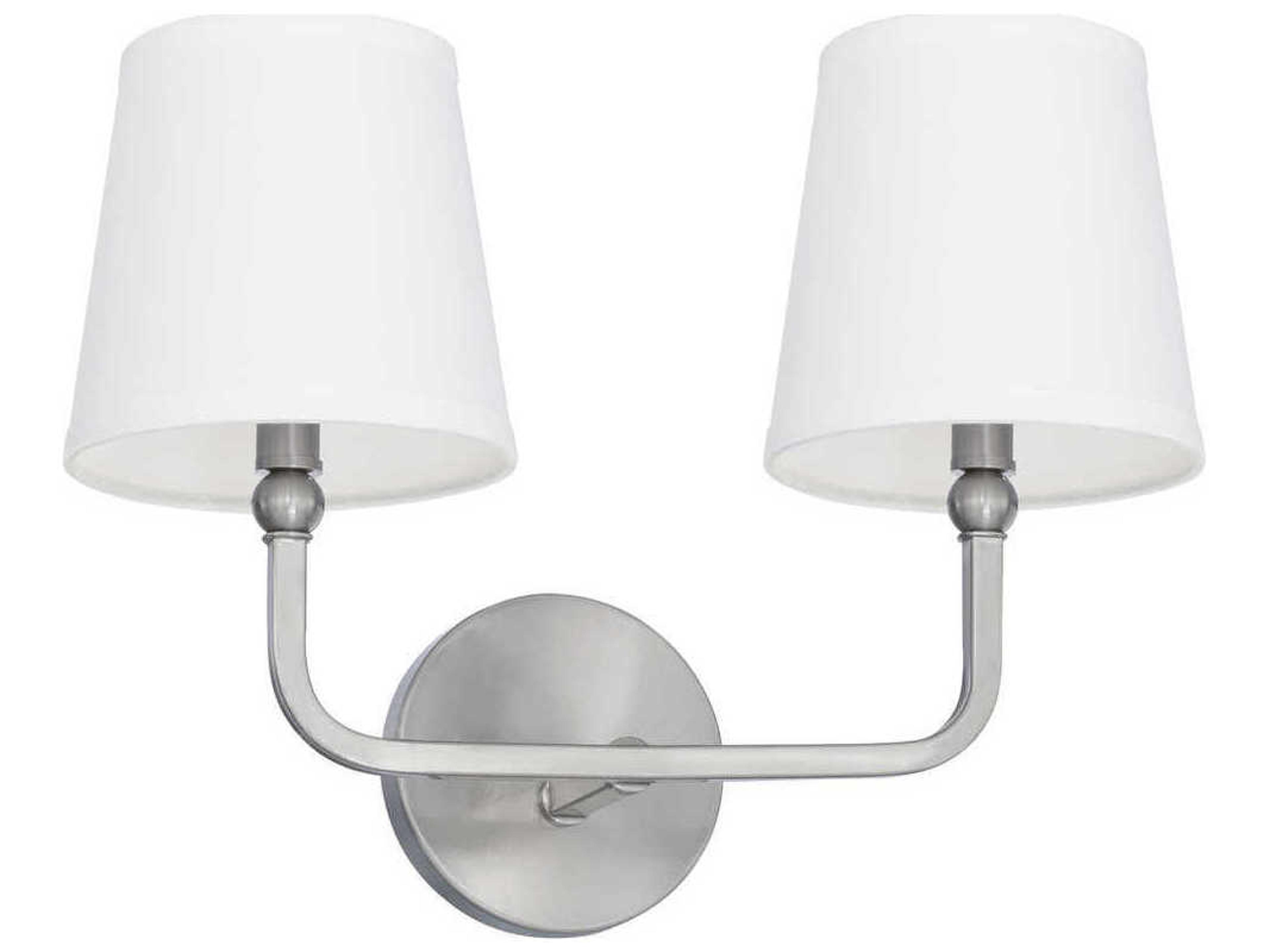 Capital Lighting Dawson 2-Light Brushed Nickel Vanity Light
