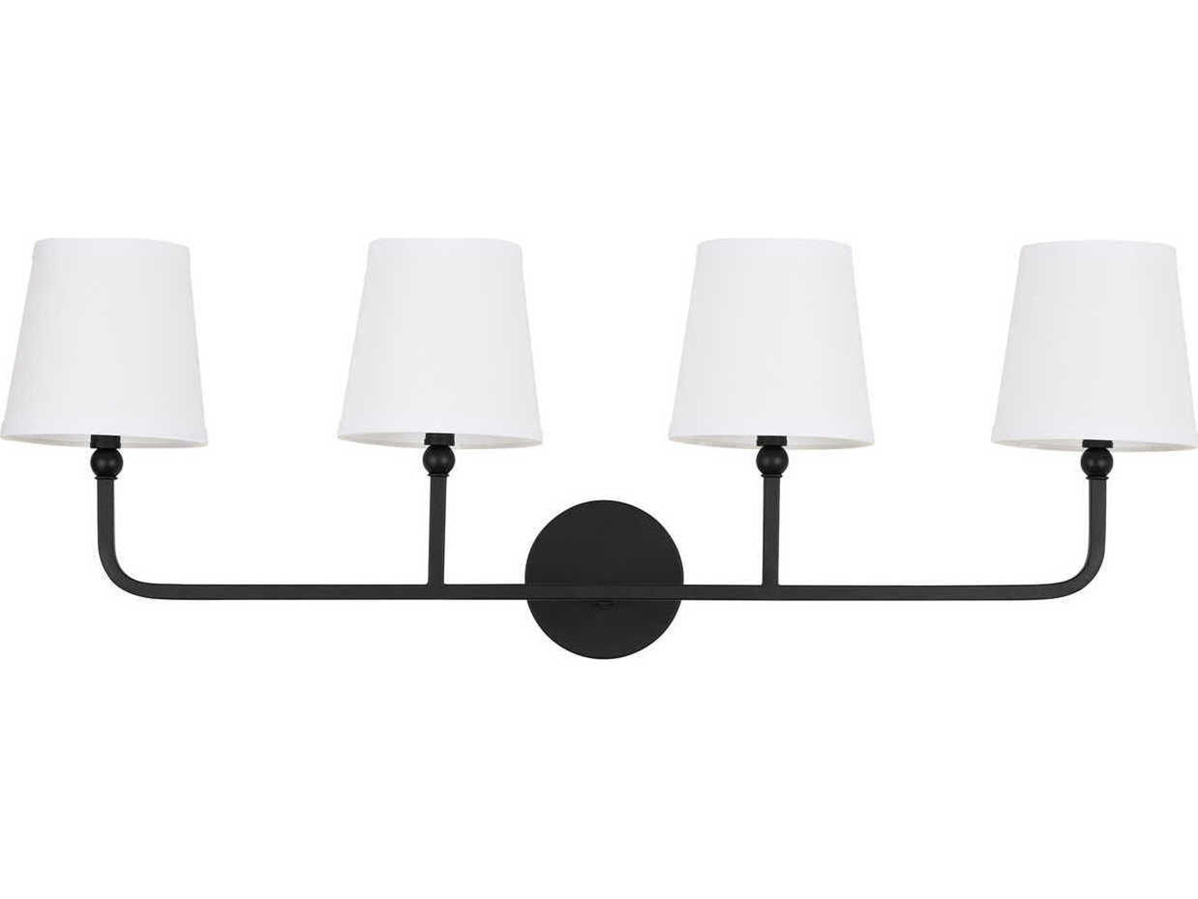Capital Lighting Dawson 4-Light Matte Black Vanity Light