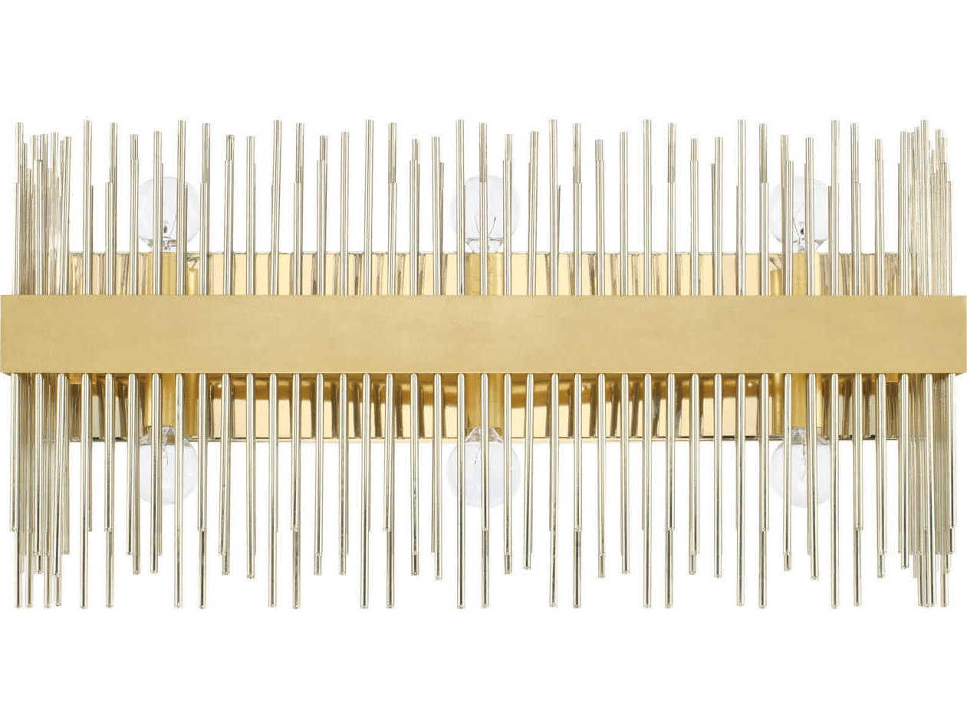 Capital Lighting Lena 6-Light Fire And Ice Gold Vanity Light