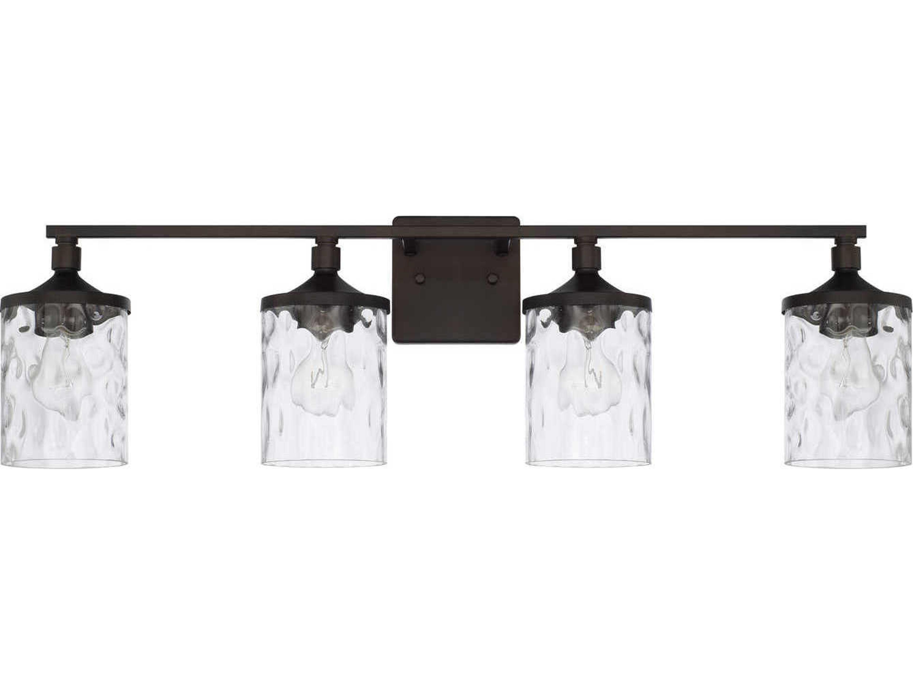 Capital Lighting Colton 4-Light Bronze Glass Vanity Light