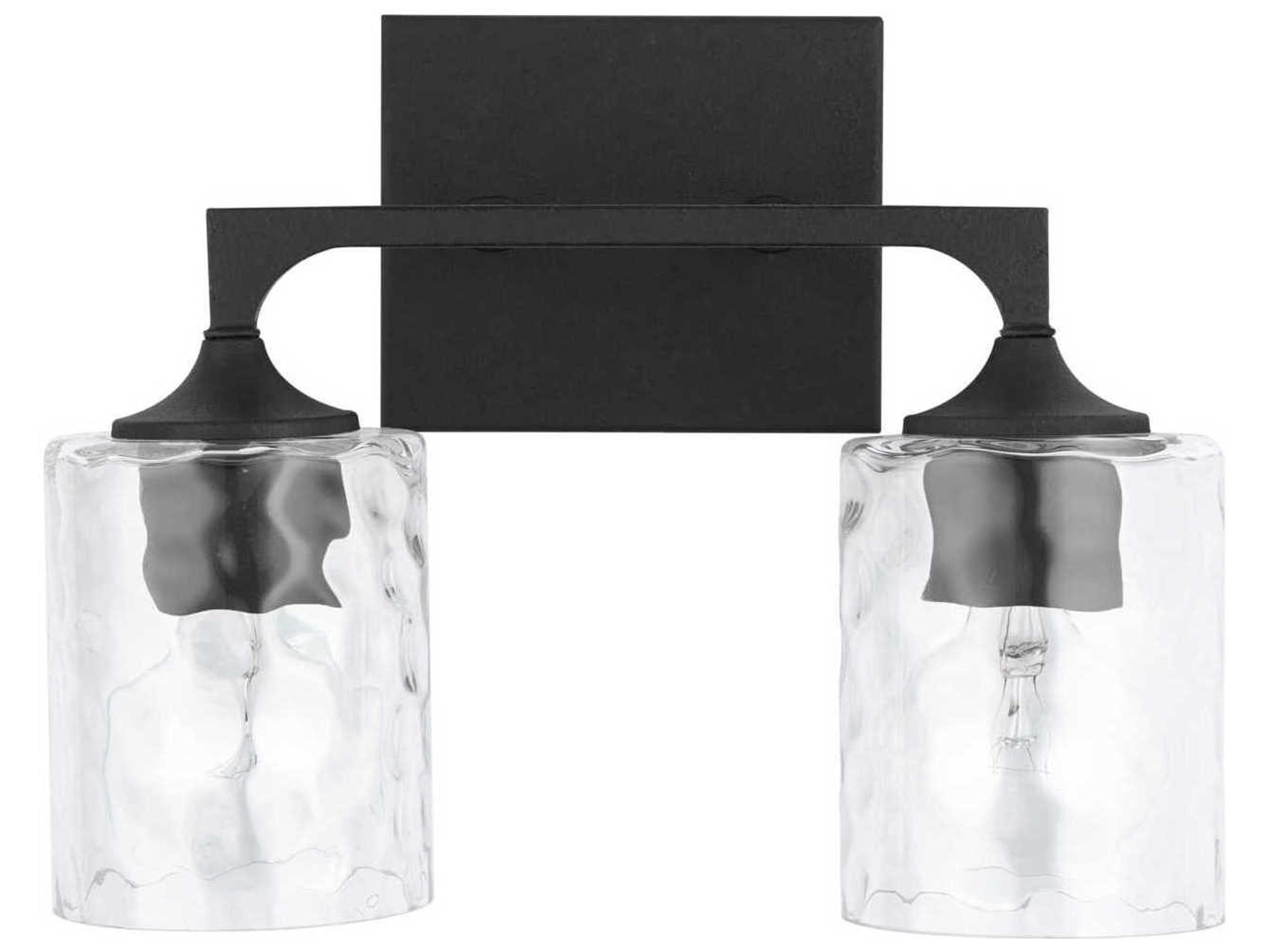 Capital Lighting Clint 2-Light Black Iron Vanity Light