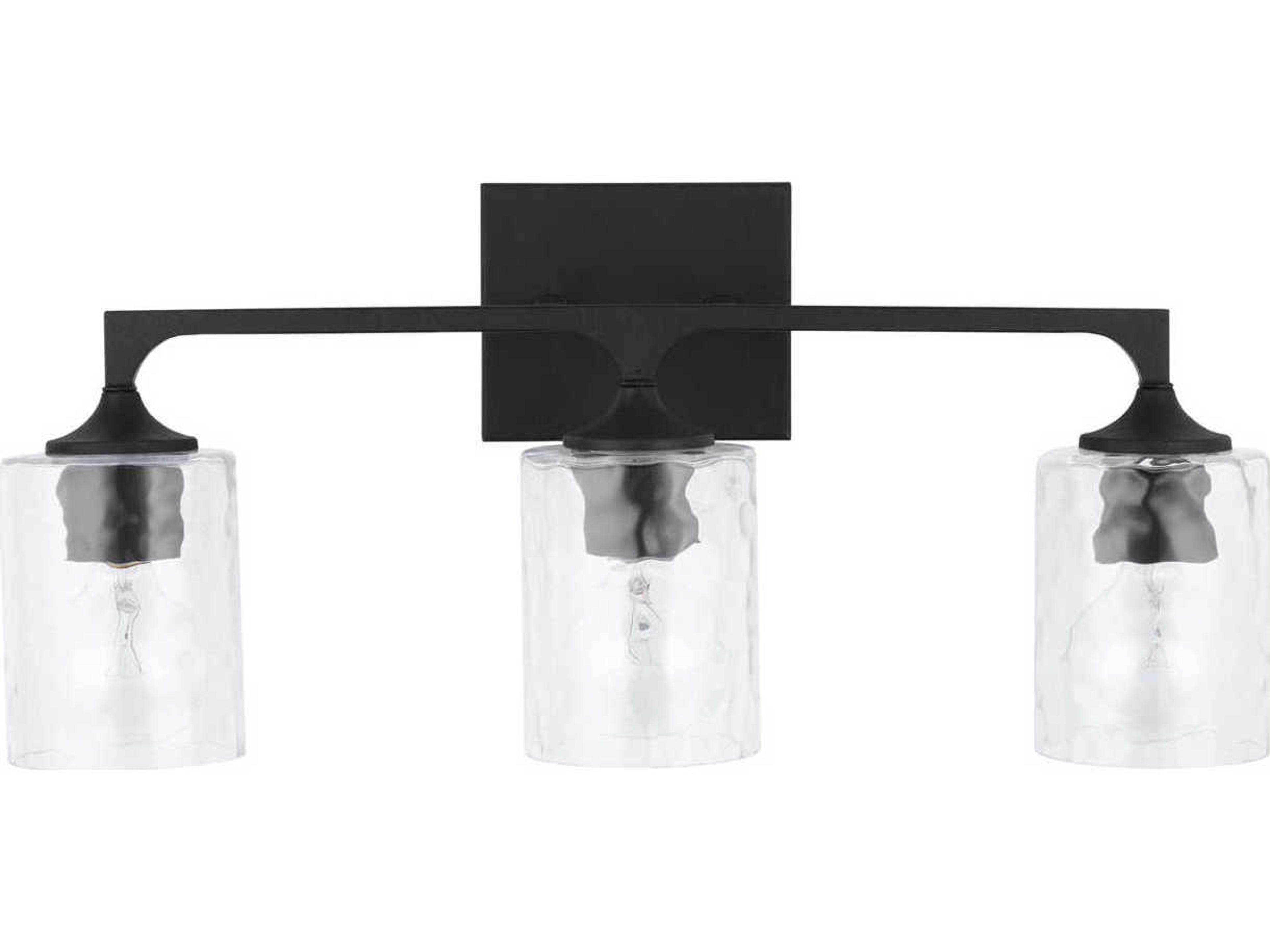 Capital Lighting Clint 3-Light Black Iron Vanity Light
