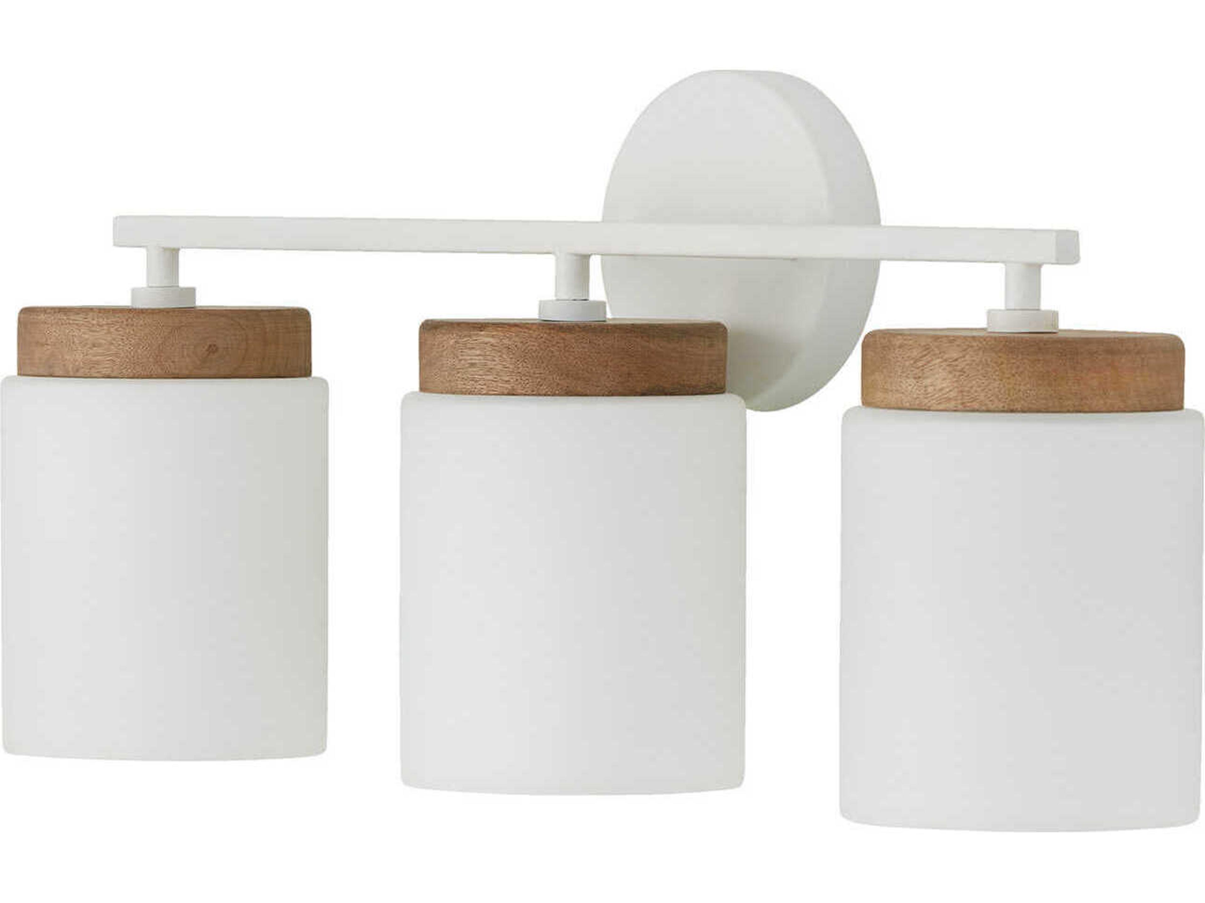 Capital Lighting Liam 3-Light Light Wood And White Vanity