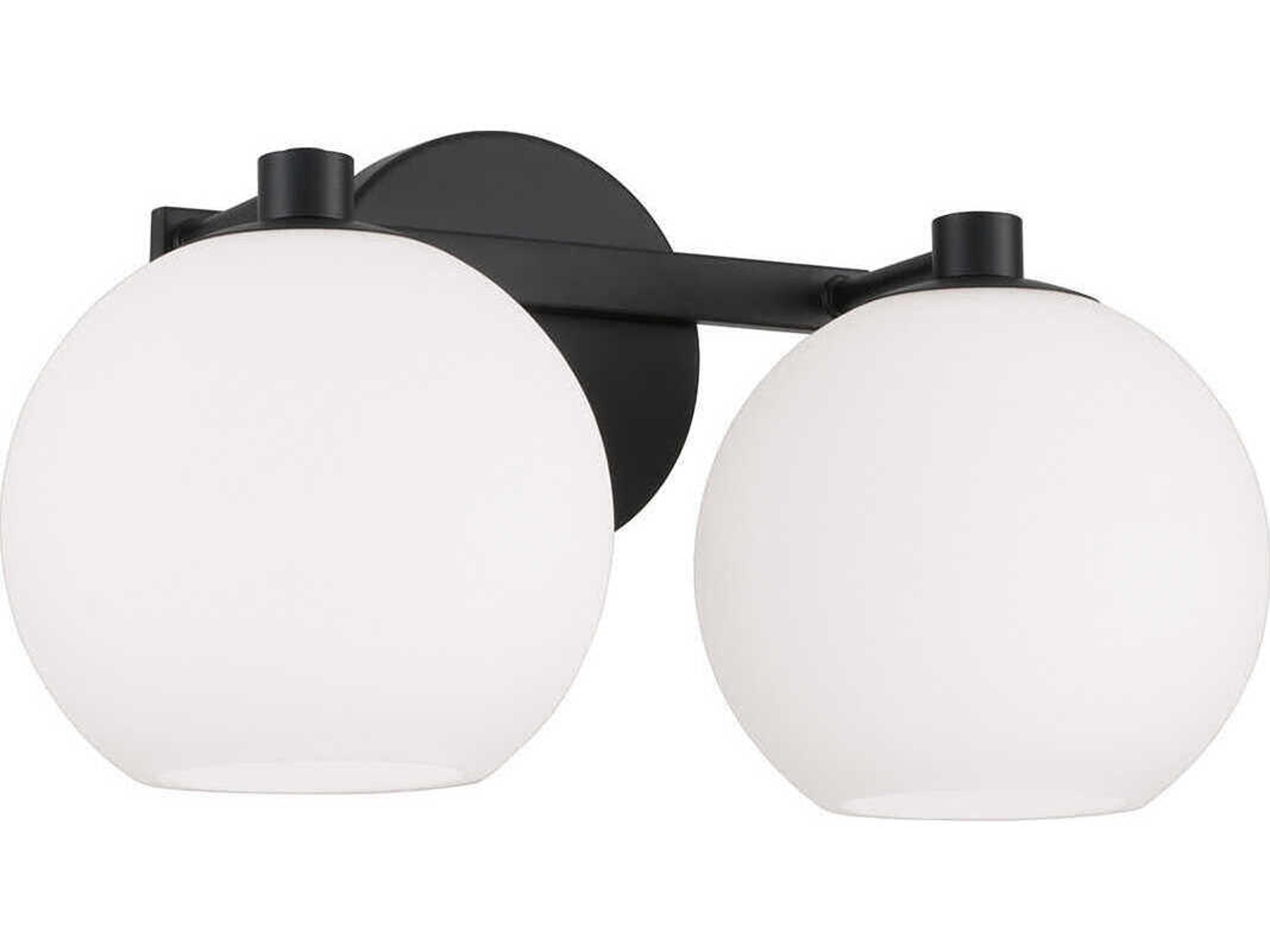 Capital Lighting Ansley 2-Light Matte Black Vanity Light