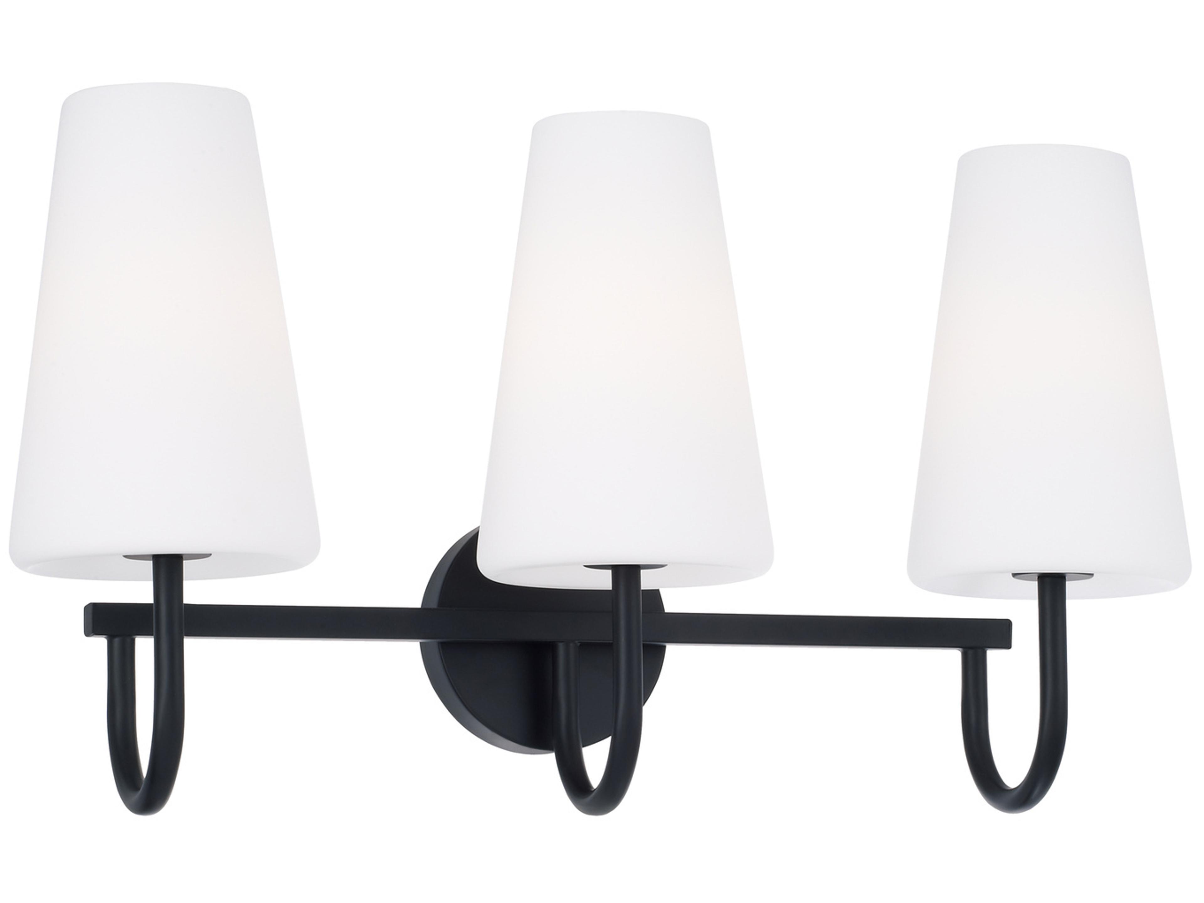 Capital Lighting Averitt 3-Light Matte Black Vanity Light