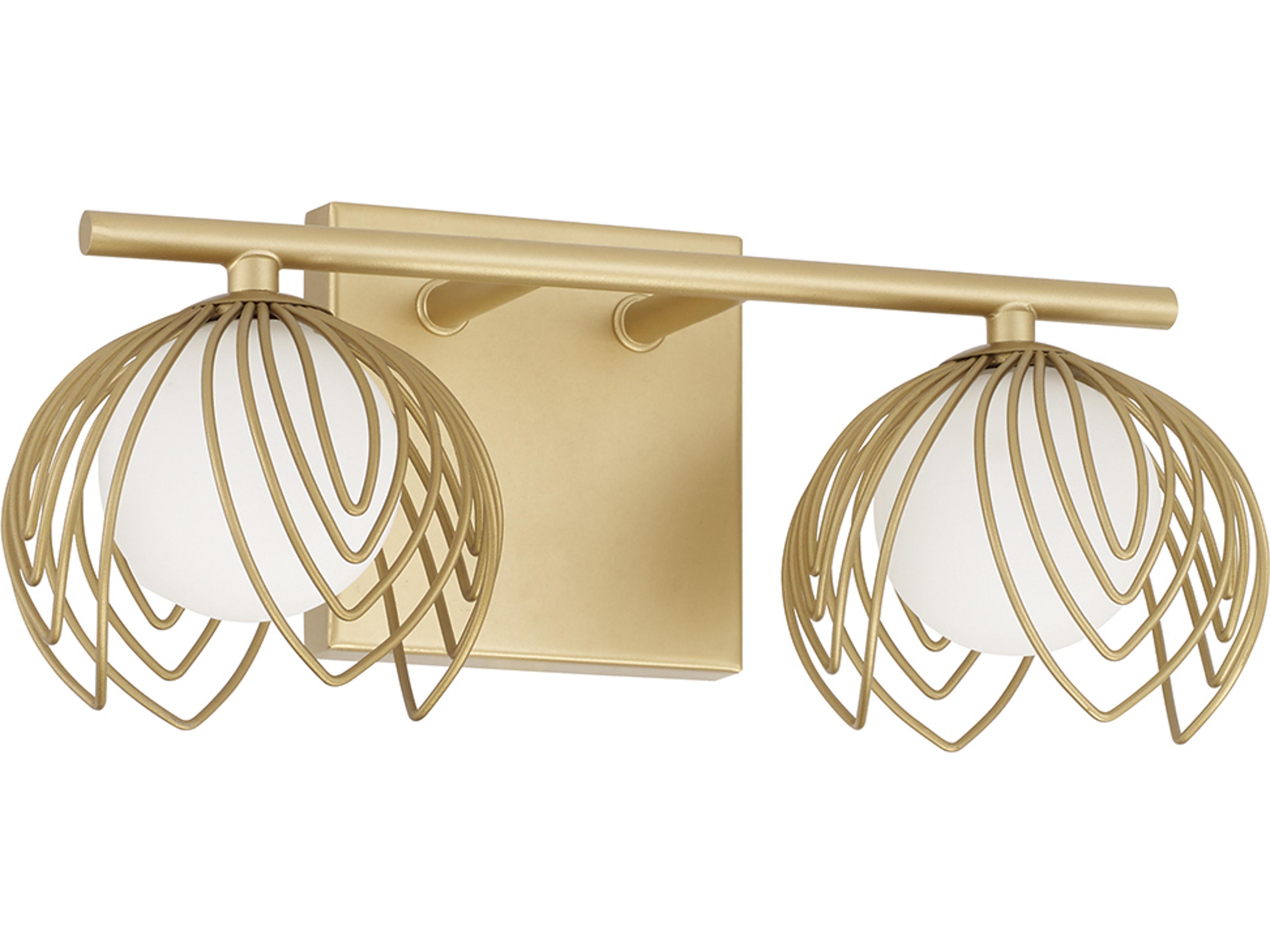 Capital Lighting Flora 2-light Buffed Gold Vanity Light