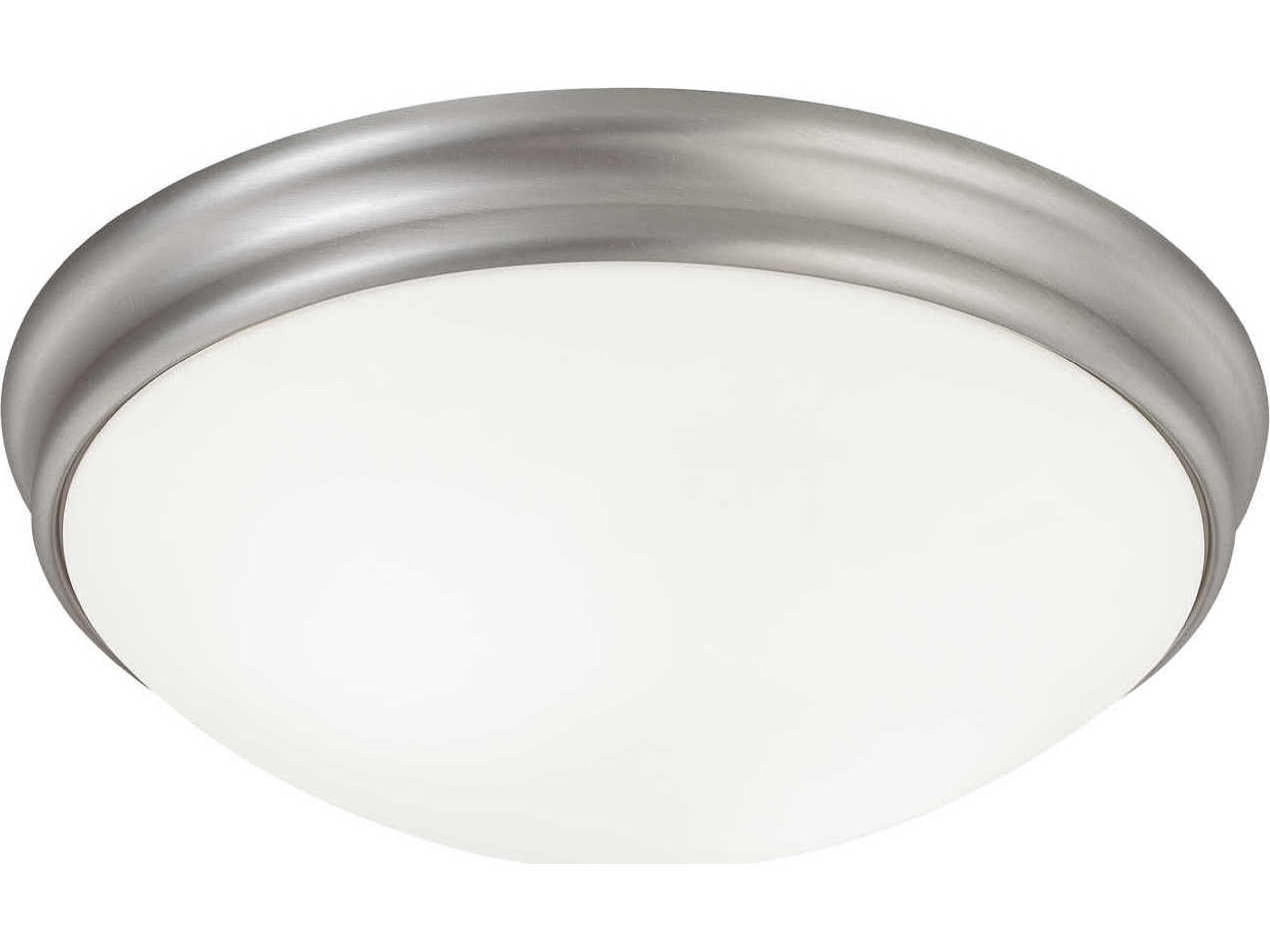 Capital Lighting 3-Light Matte Nickel Glass Bowl Flush Mount