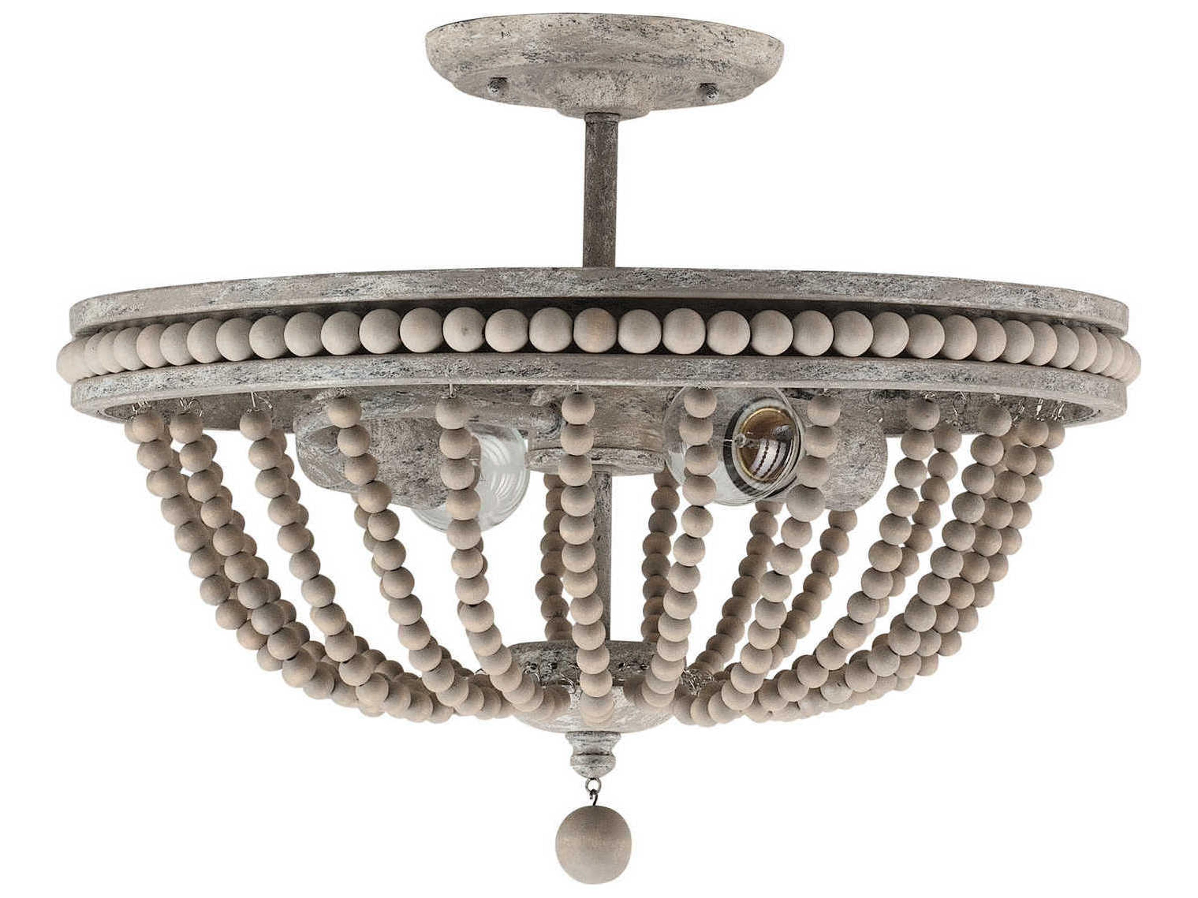 Capital Lighting Kayla 2-Light Mystic Sand Brown Bowl Semi Flush Mount