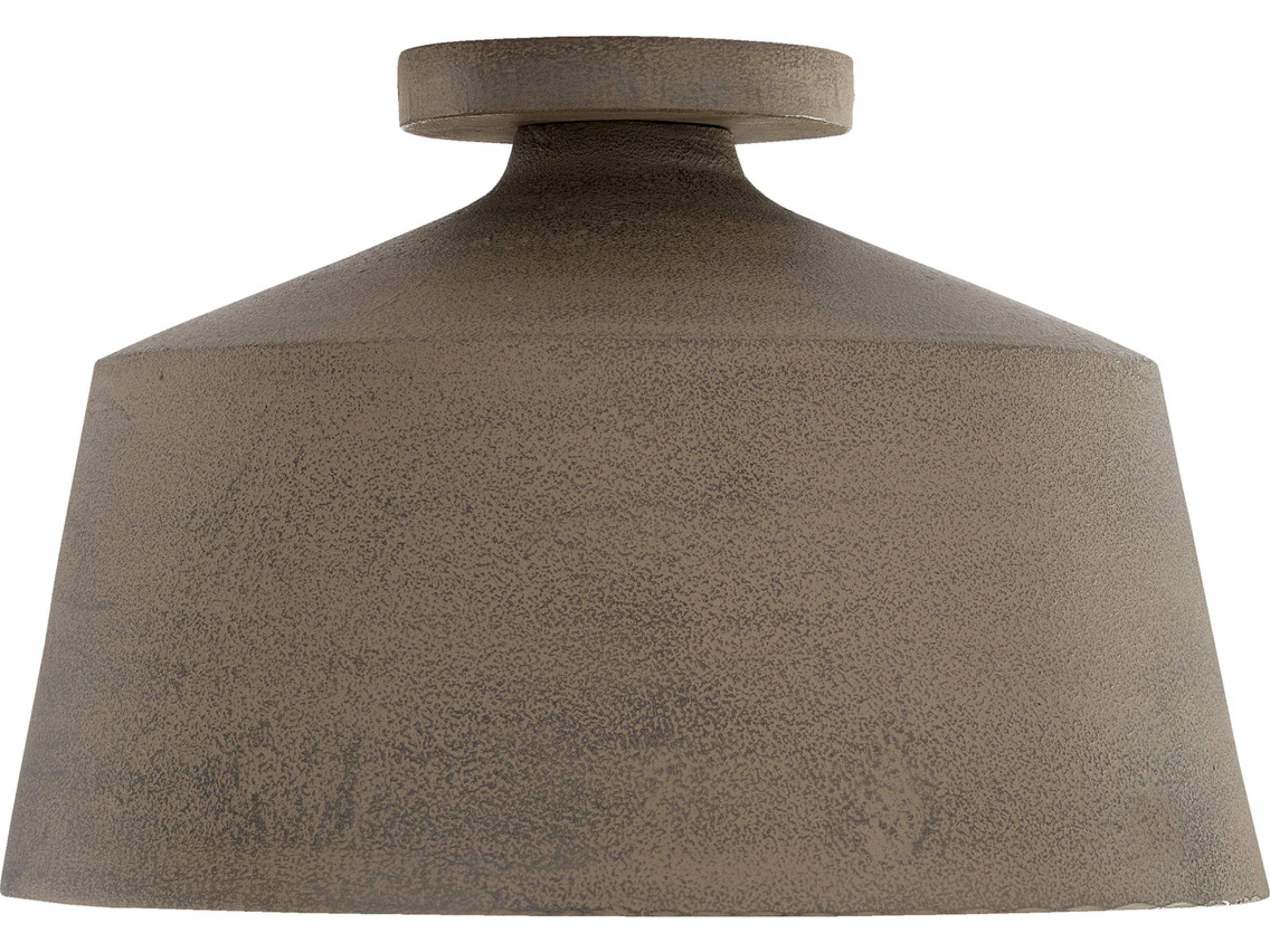 Capital Lighting Quarry 1-Light Clay Gray Semi Flush Mount