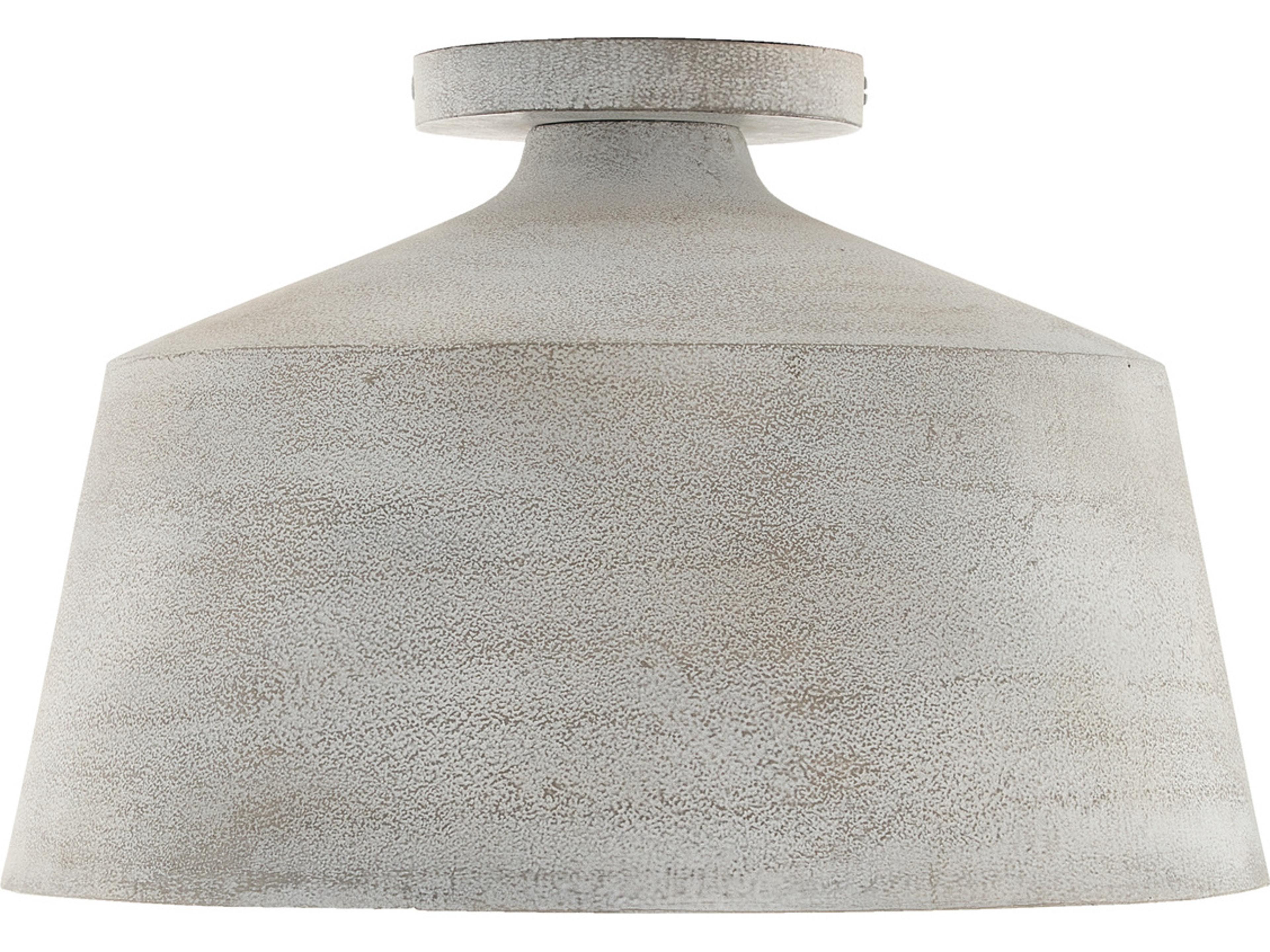 Capital Lighting Quarry 1-Light Stucco White Dome Semi Flush Mount