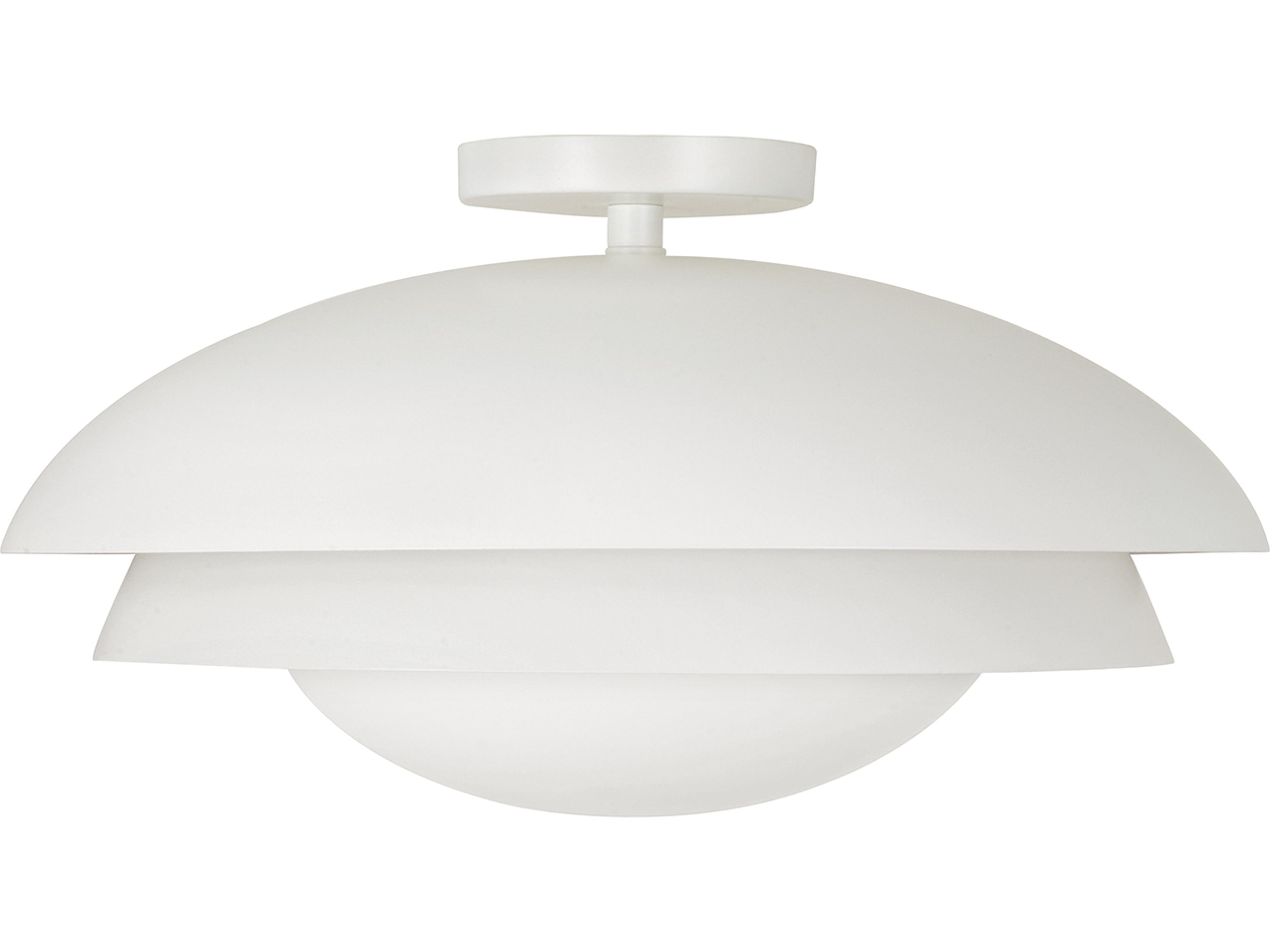 Capital Lighting Jensen 1-light Matte White Dome Semi Flush Mount