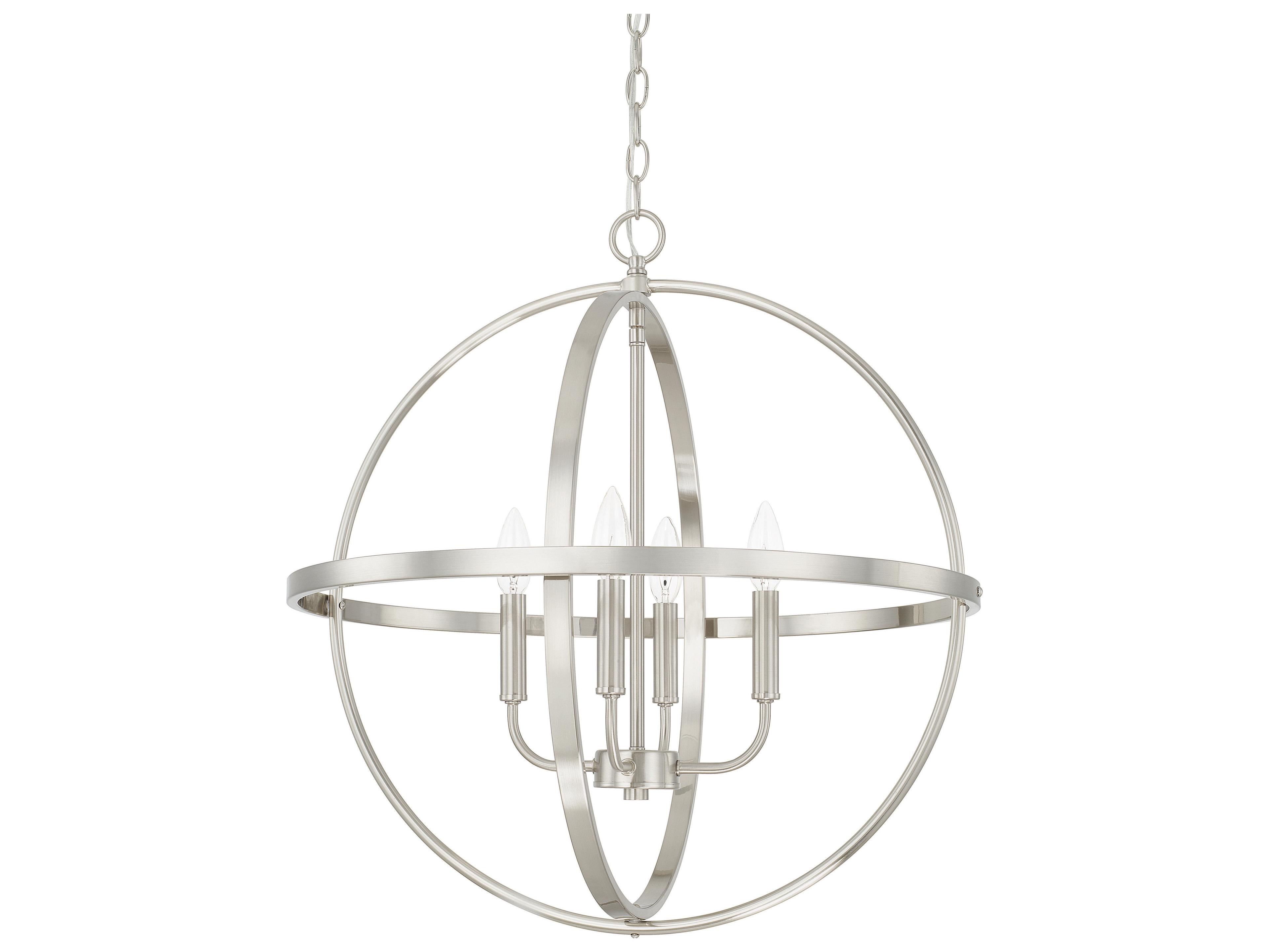 Capital Lighting Hartwell 4-Light Brushed Nickel Pendant
