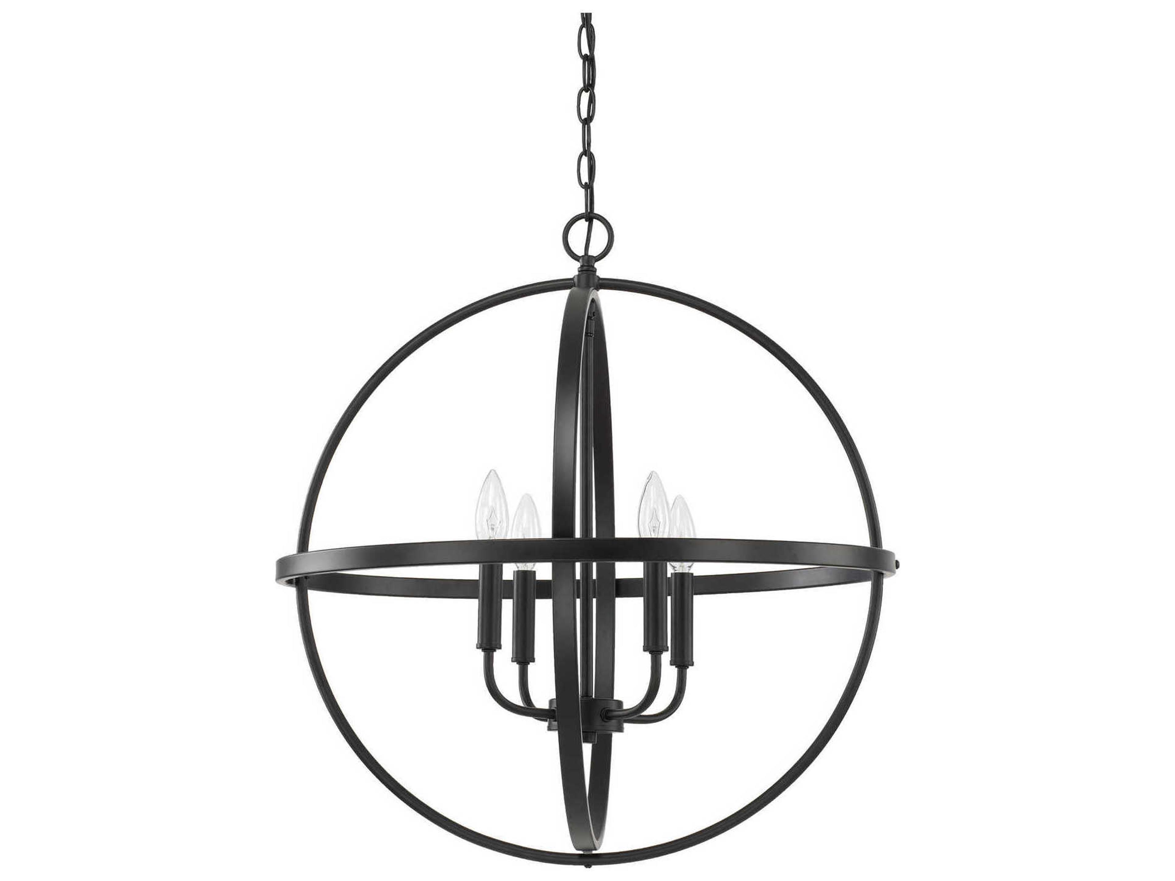 Capital Lighting Hartwell 4-Light Matte Black Pendant